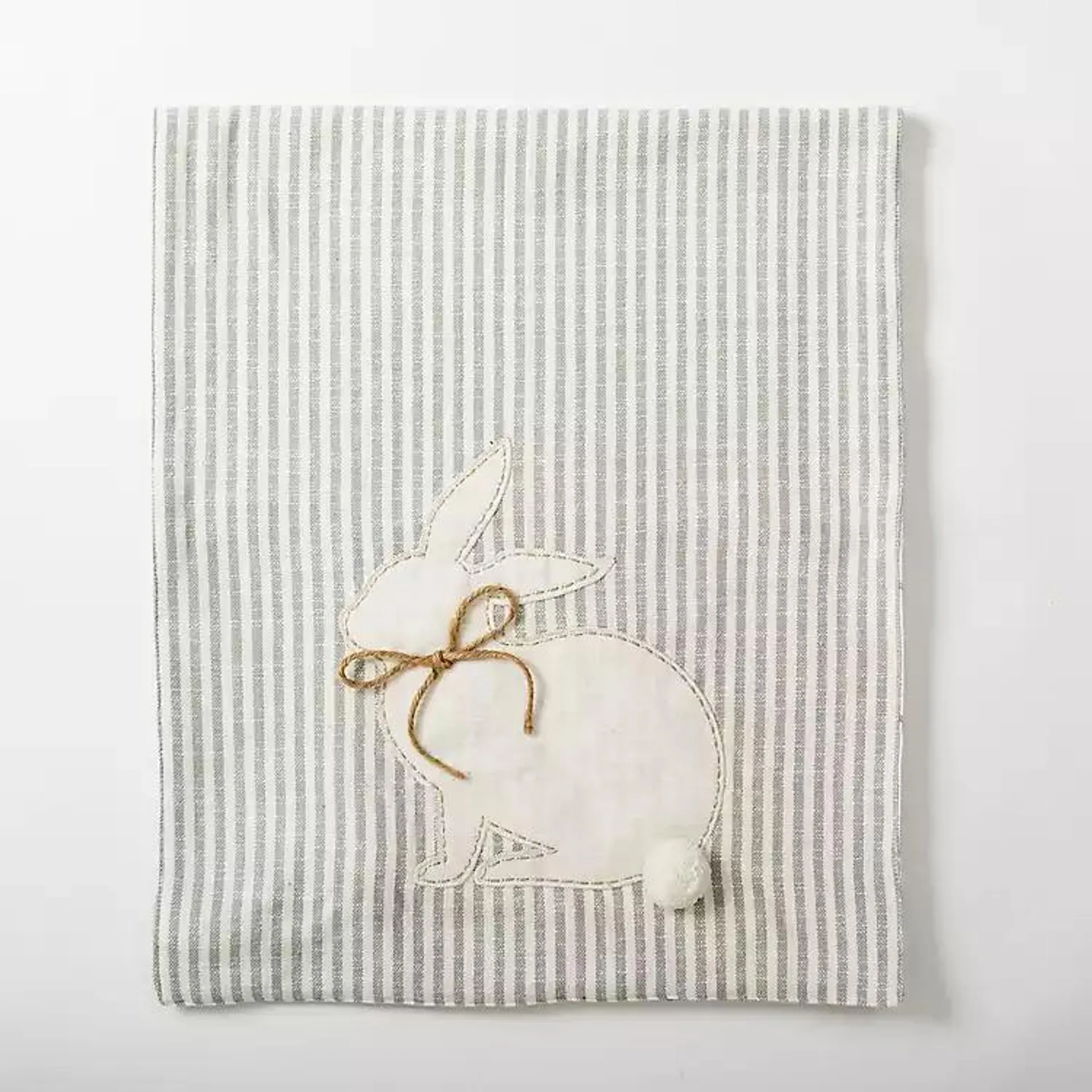 Striped Easter Bunny Patch Table Runner