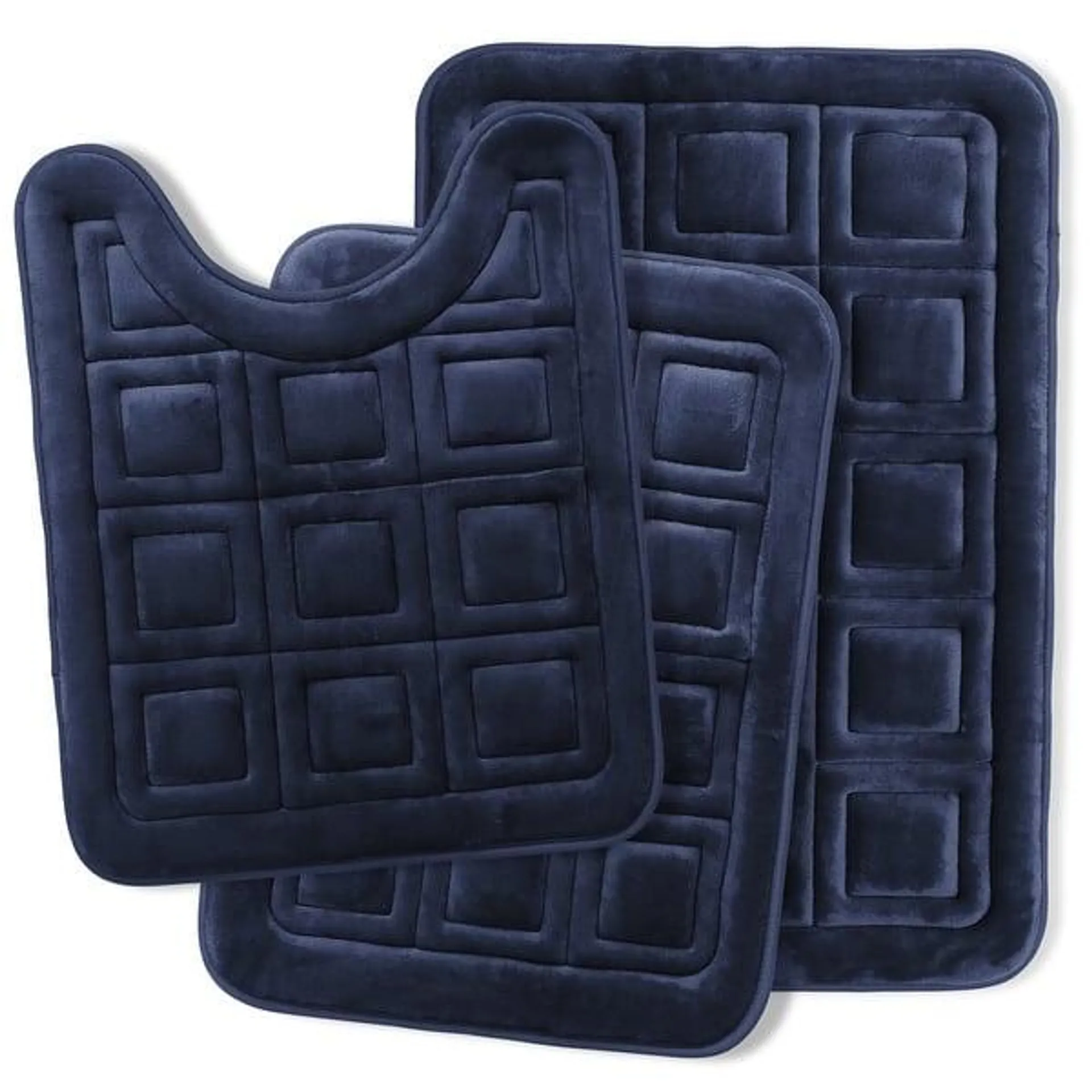 Clara Clark Ultra Soft Non Slip and Absorbent Bath Rug - Waffled Velvet Memory Foam Bath Mat