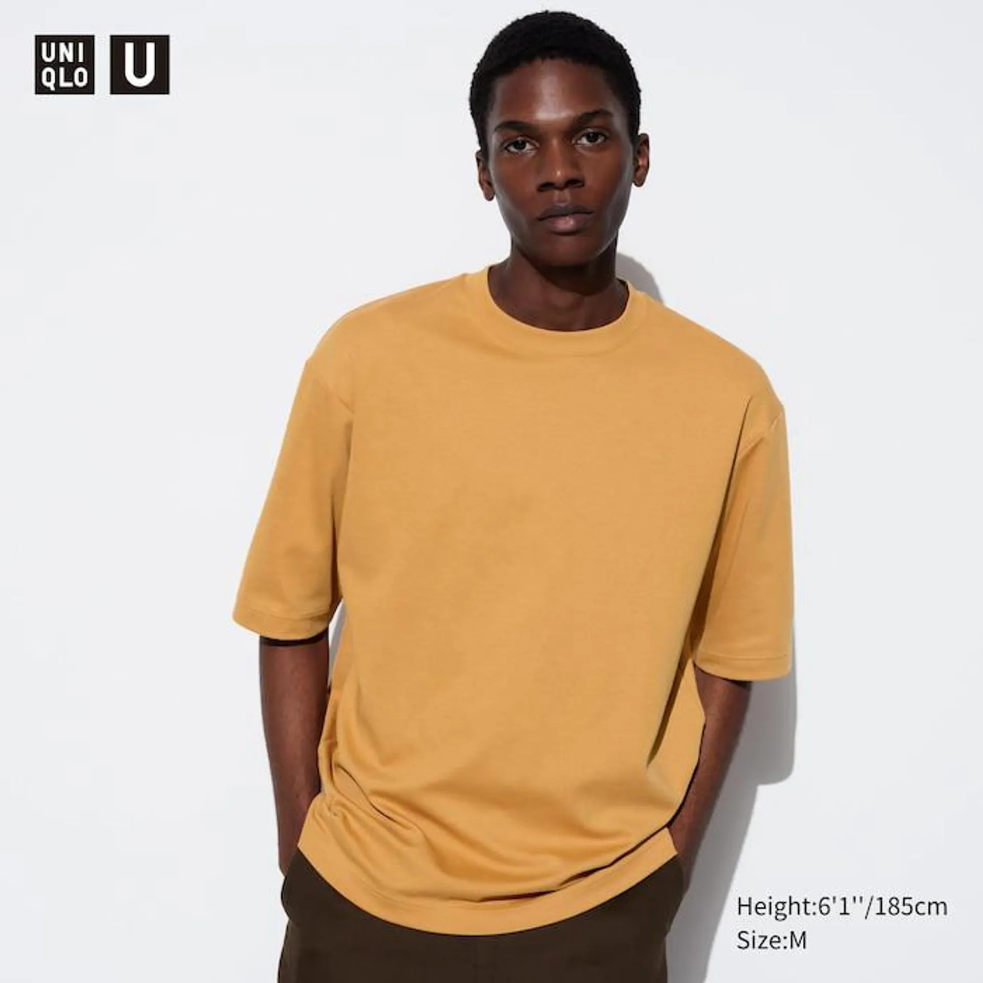 U AIRism Cotton Oversized Crew Neck Half-Sleeve T-Shirt