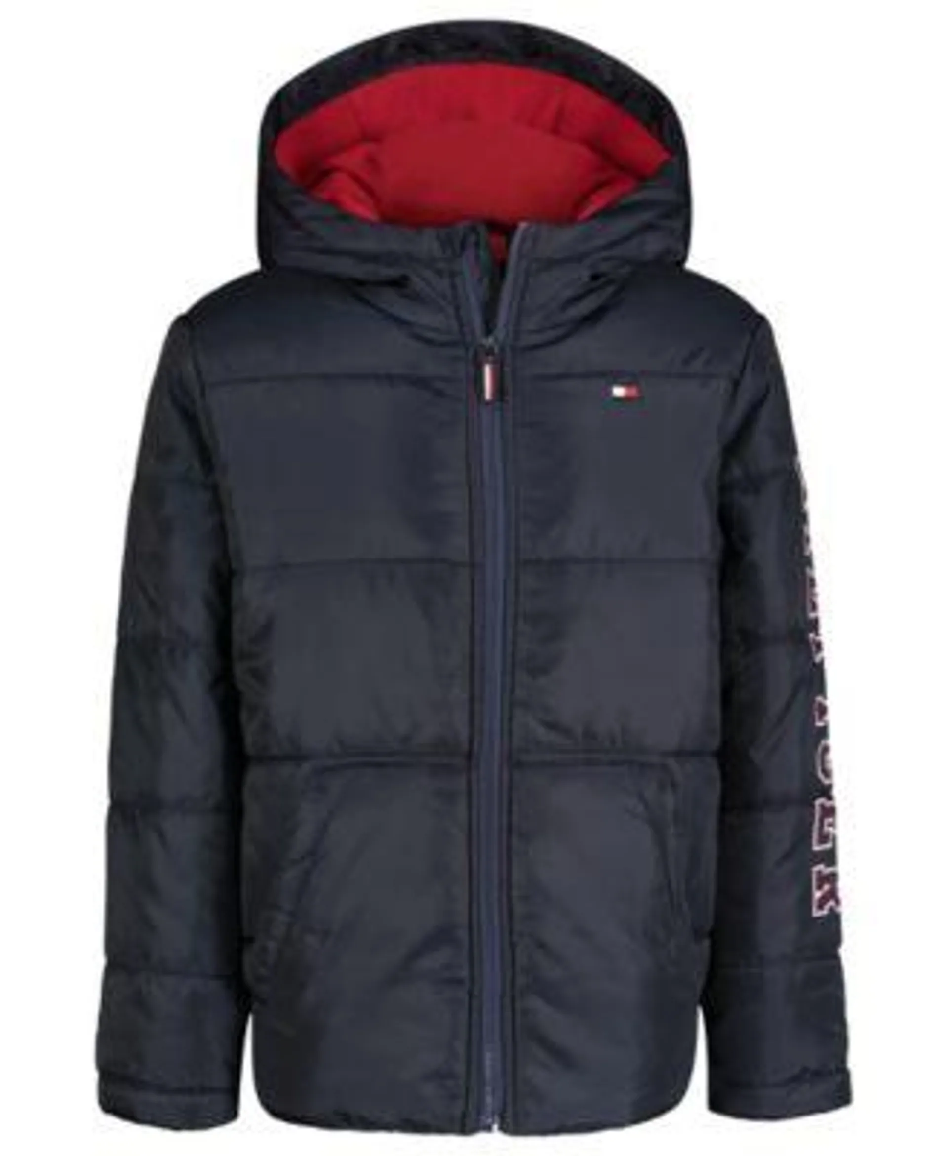 Big Boys Hilfiger Sleeve Graphic Puffer Jacket