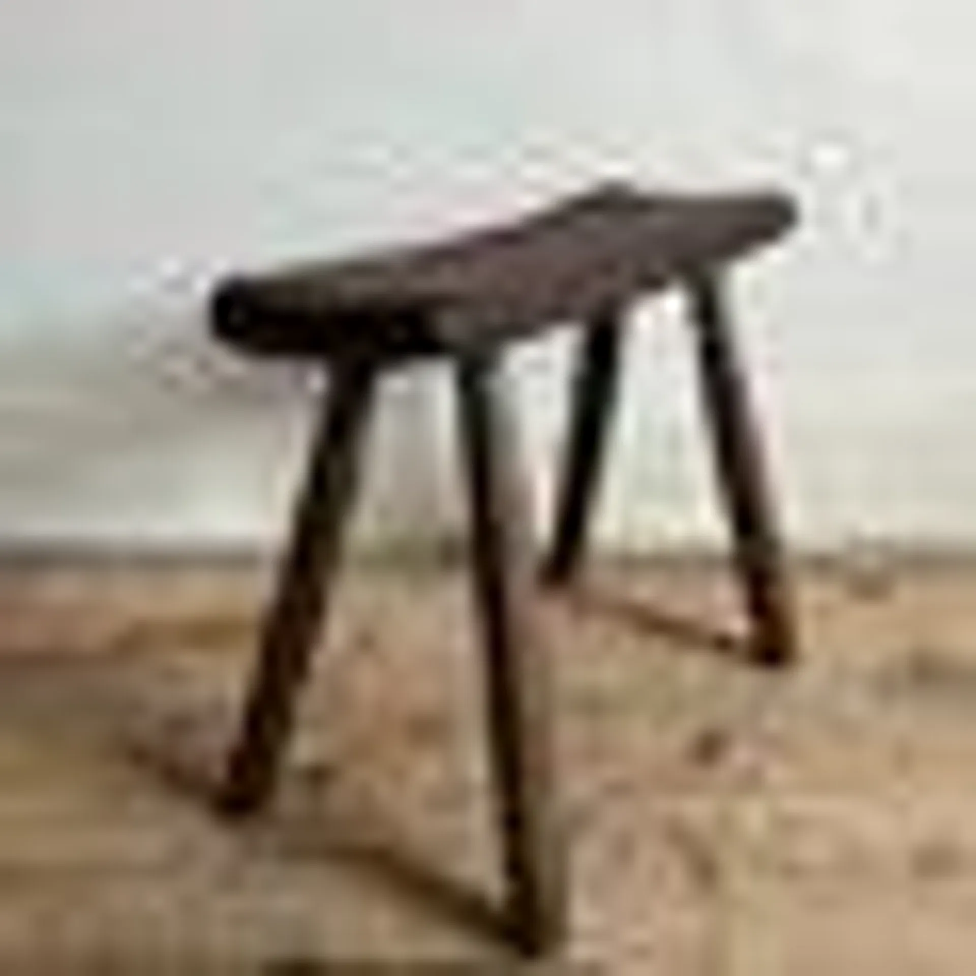 Hungarian Wooden Stool, 1940s