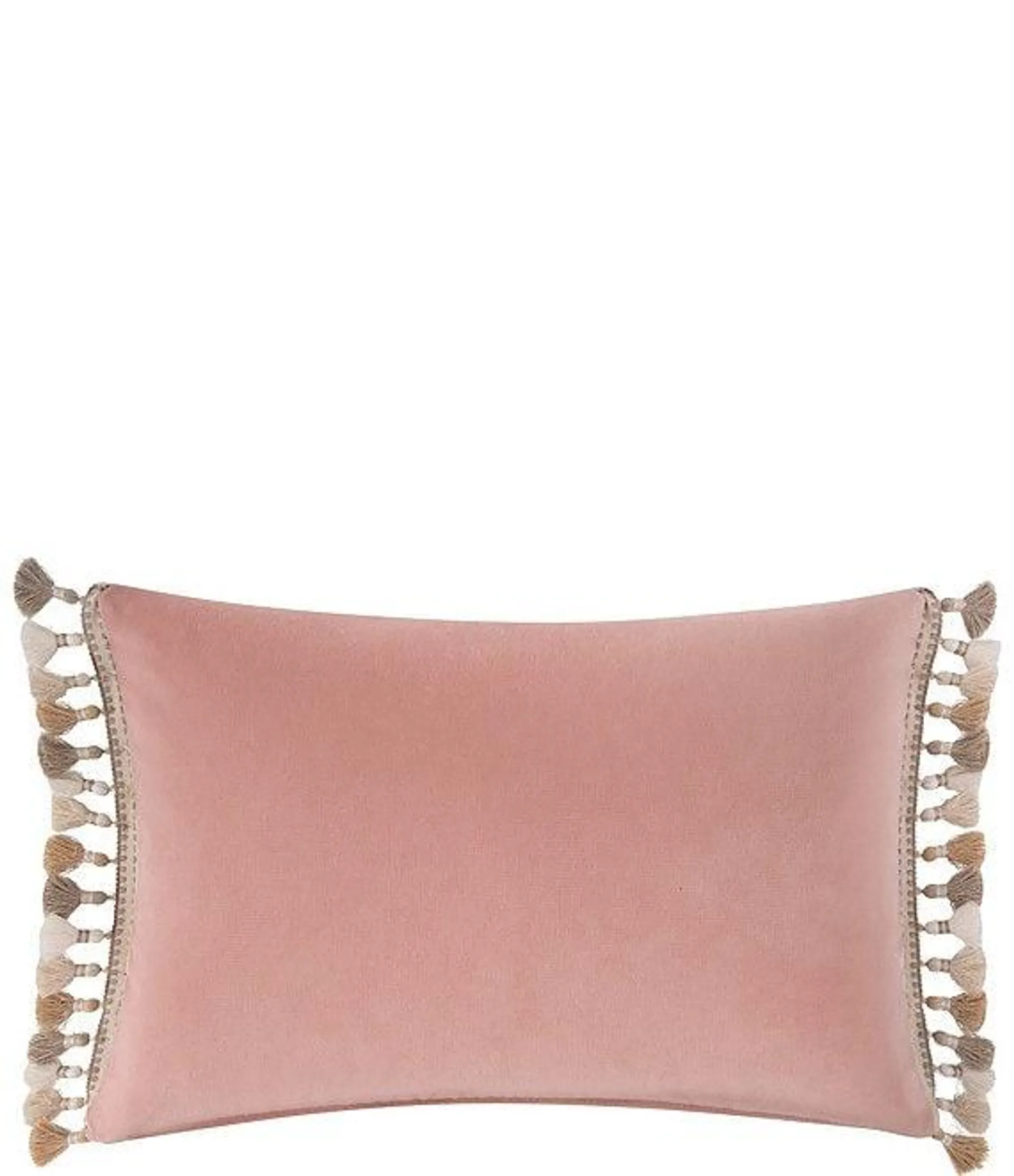 Audrey Pieced Tassel Fringed Boudoir Pillow