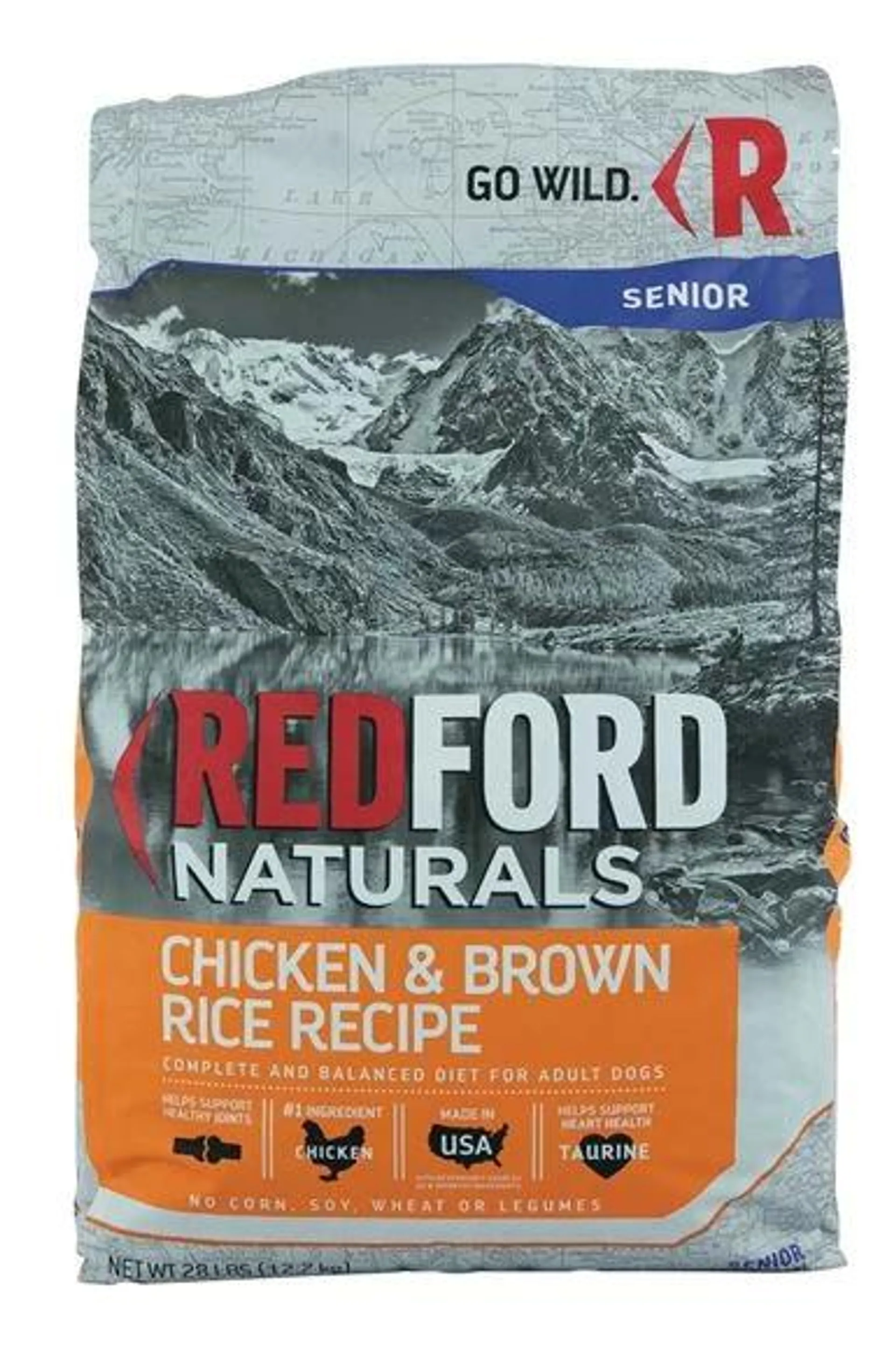 Redford Naturals Senior Chicken & Brown Rice Recipe Dog Food, 28 Pounds