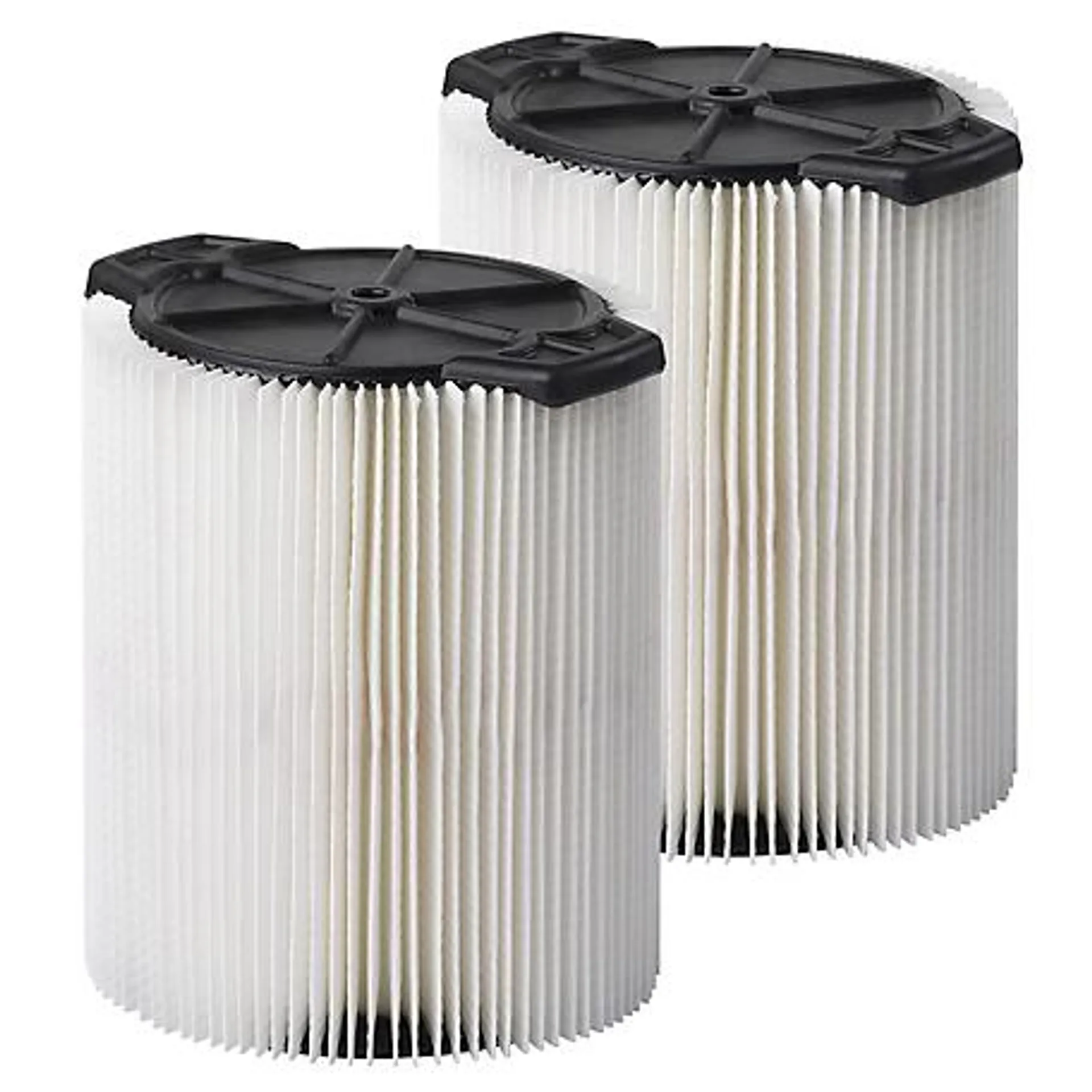 Multi-Fit Wet/Dry Shop Vacuum Replacement Cartridge Filters for Select CRAFTSMAN Vacs, 2-Pack