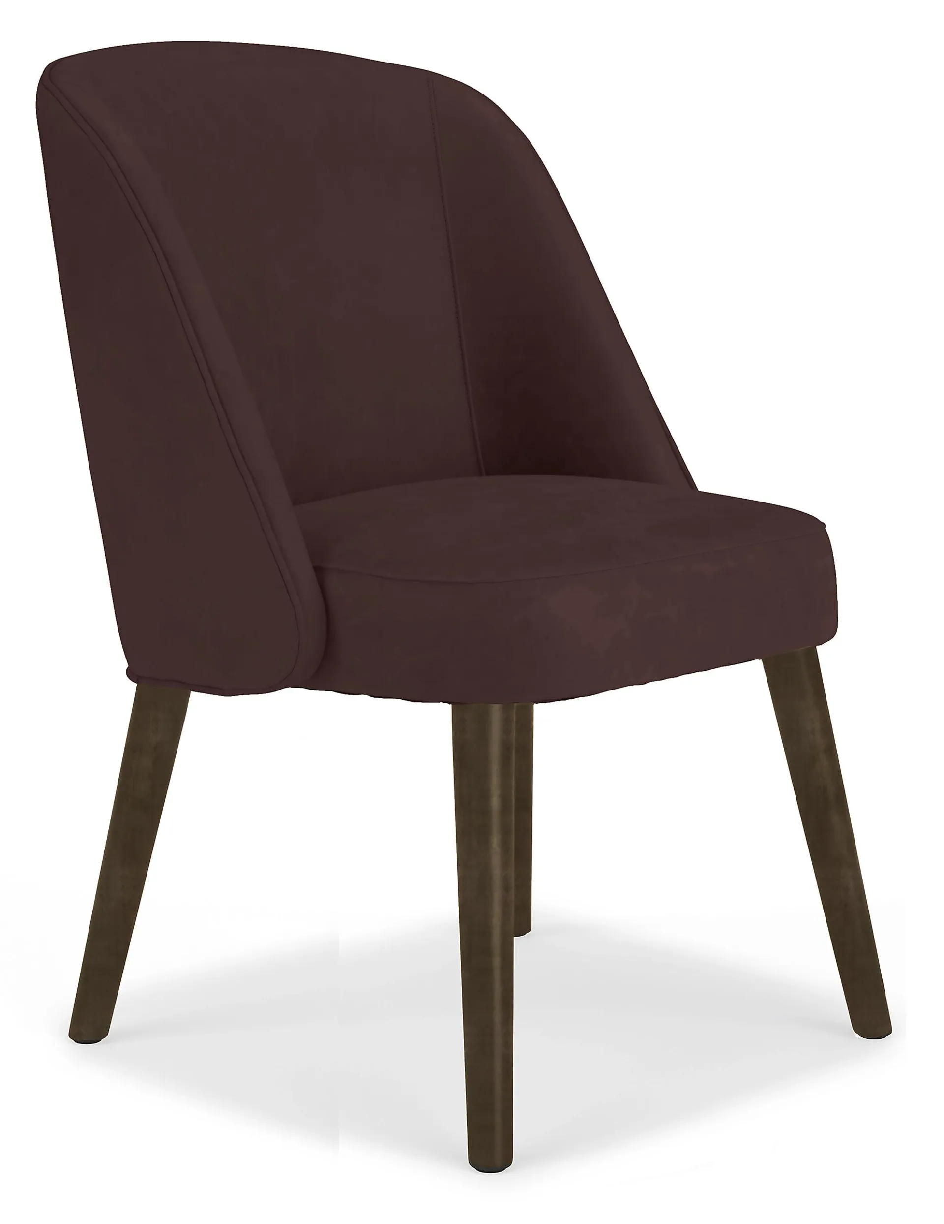 Cora Side Chair in Urbino Espresso with Charcoal Legs