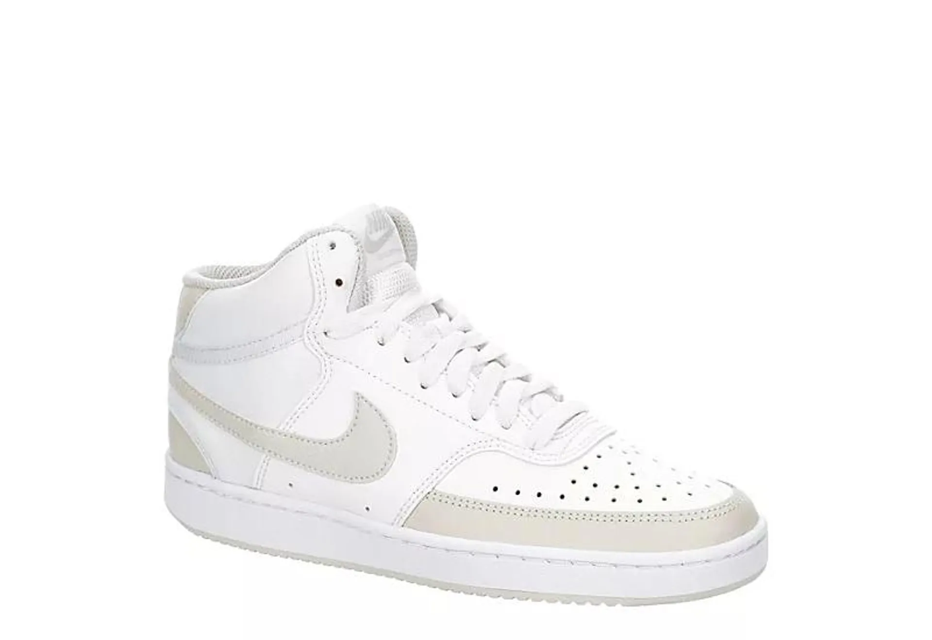 Nike Womens Court Vision Mid Sneaker - Off White