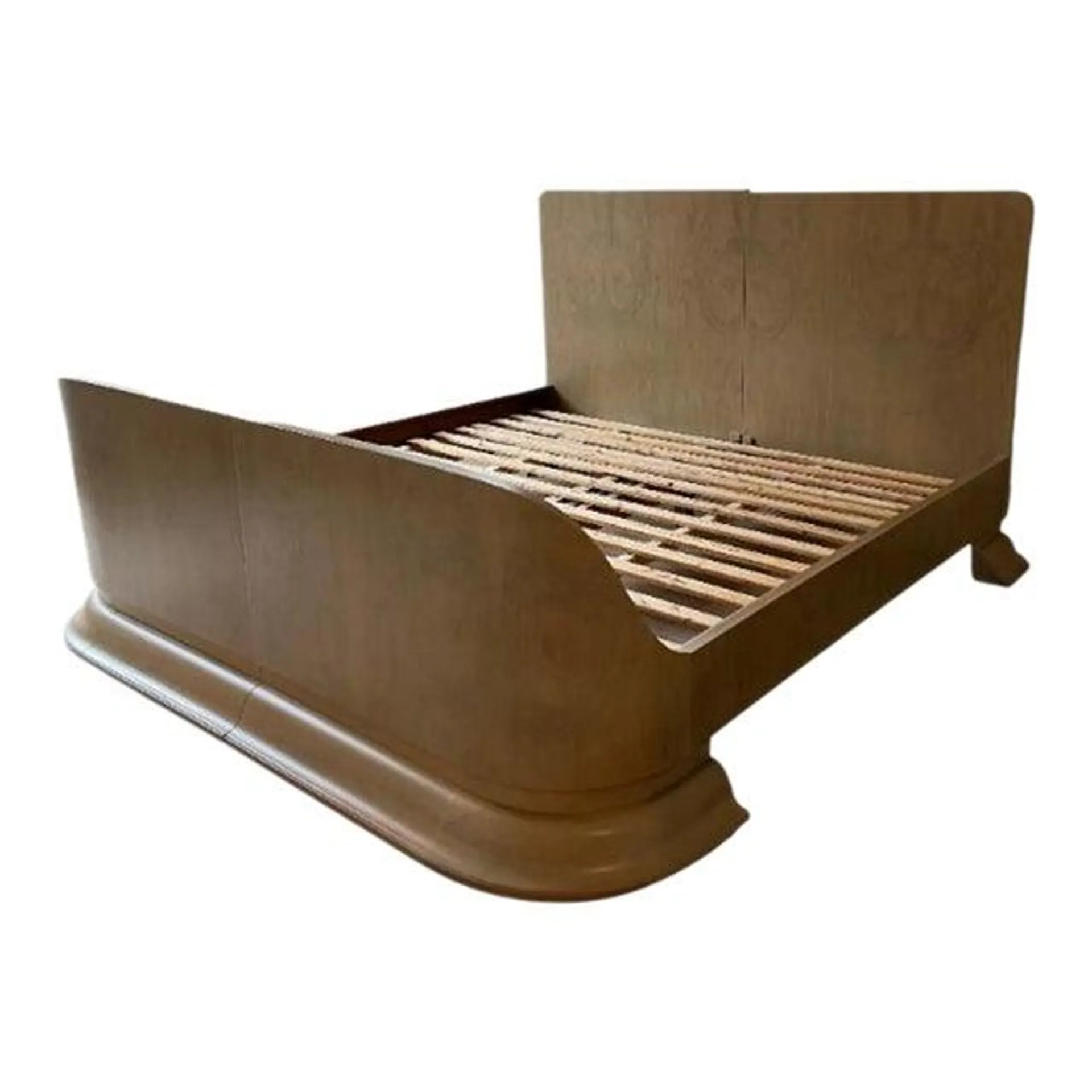 King Size Art Deco Wood Bed