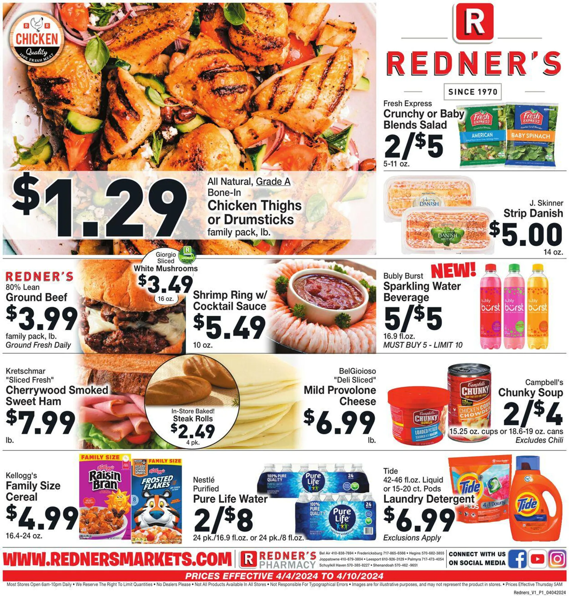 Weekly ad Redner’s Warehouse Market Current weekly ad from April 4 to April 10 2024 - Page 1
