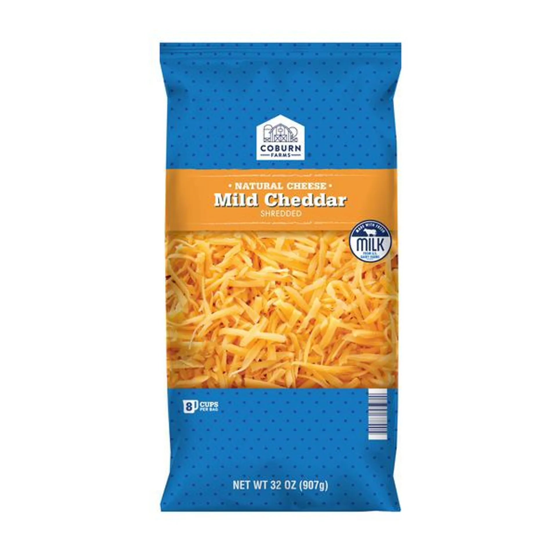 Coburn Farms Mild Cheddar Shredded Cheese