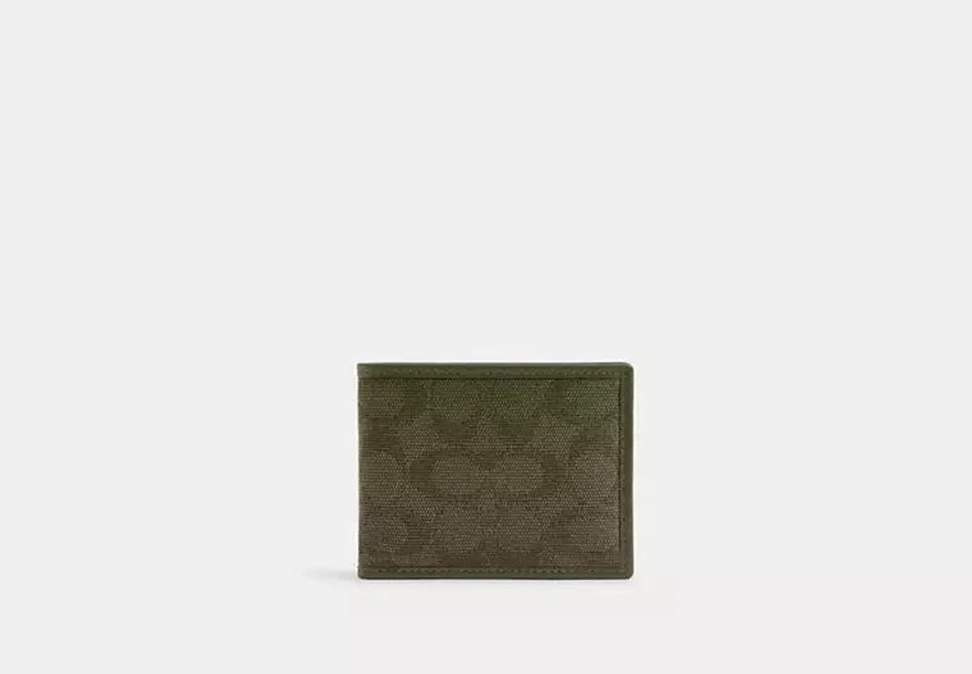 Slim Billfold Wallet In Signature Canvas Jacquard