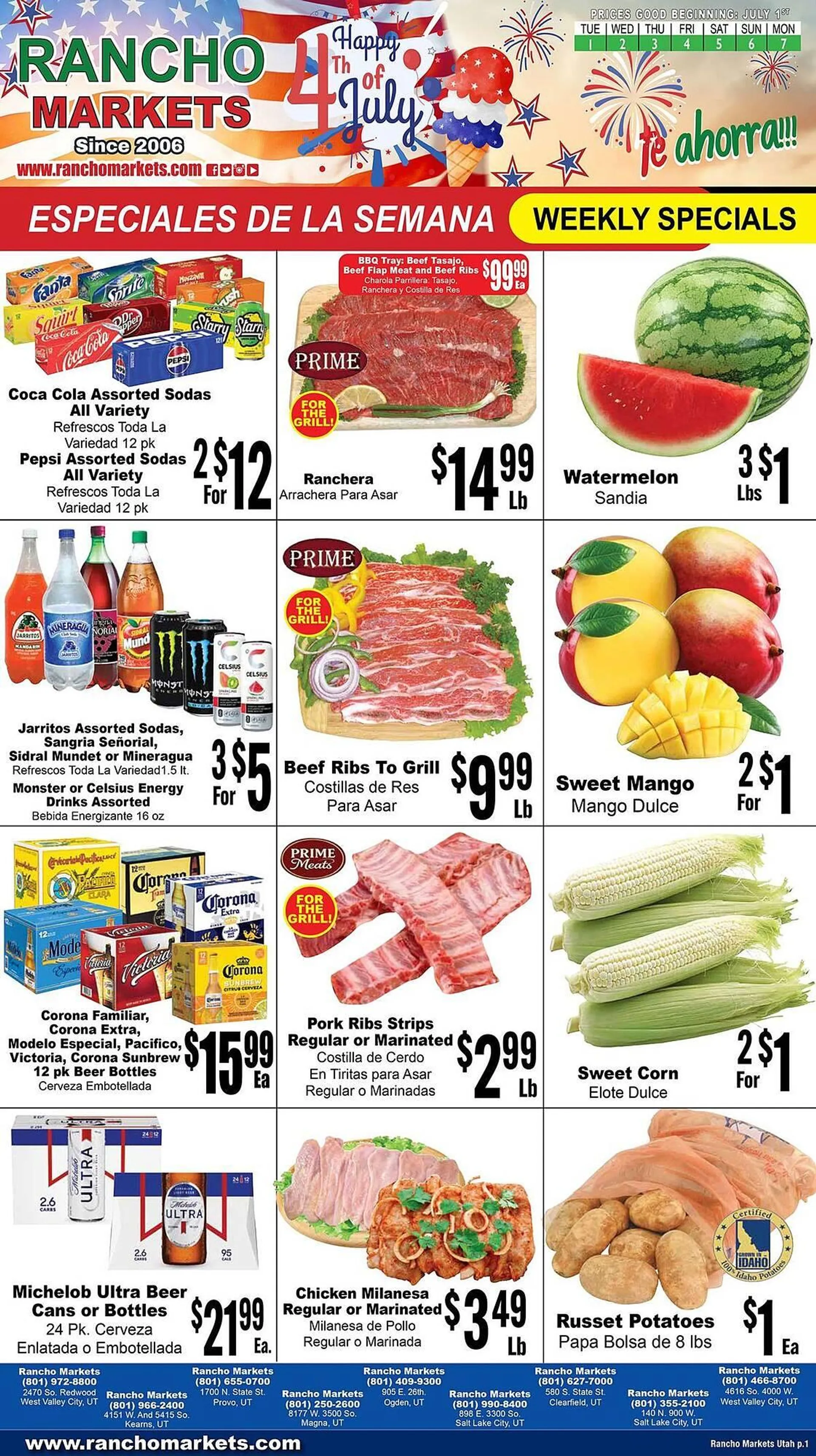 Weekly ad Rancho Markets Weekly Ad from July 1 to July 7 2025 - Page 1