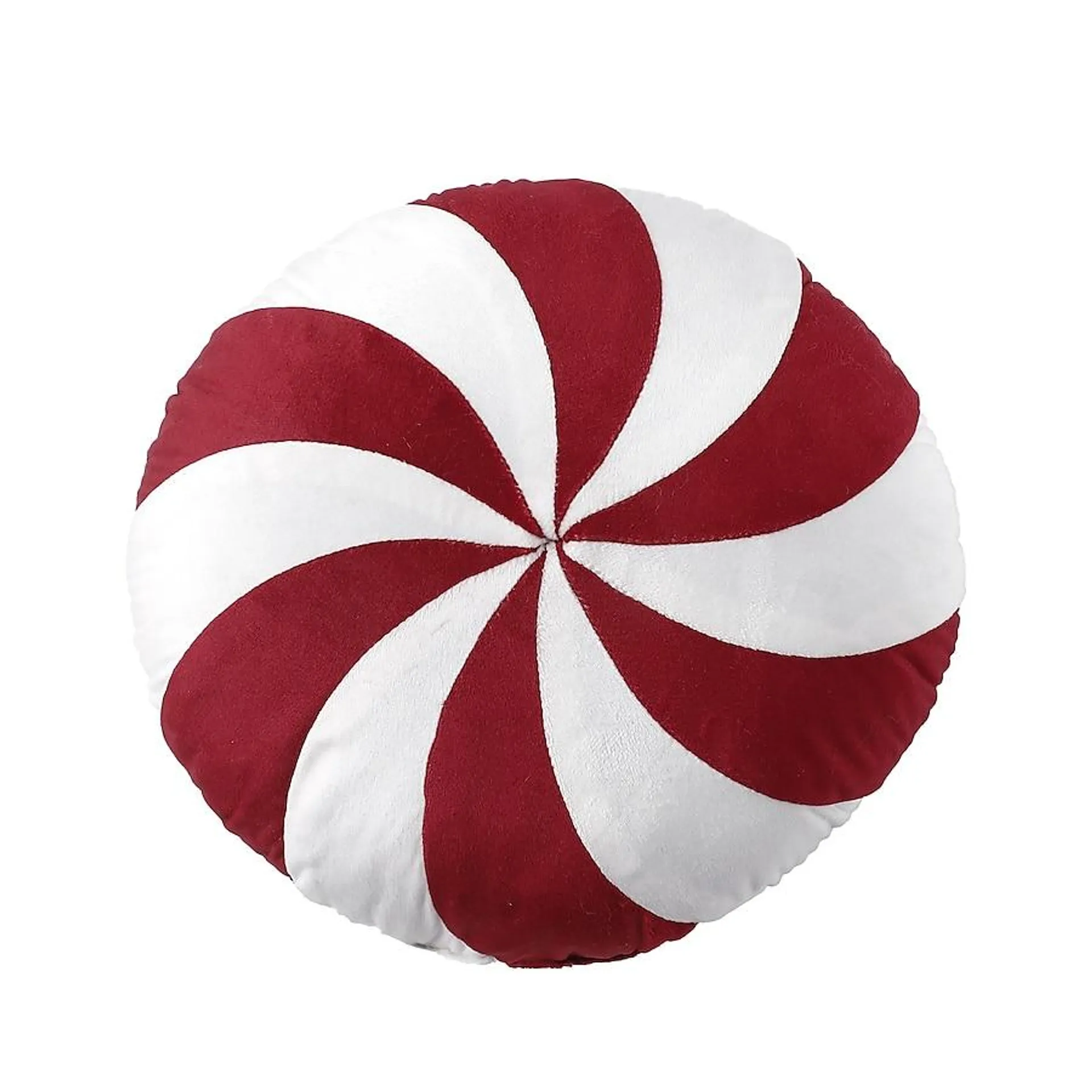 Holiday Living 12-in x 12-in Red Round Indoor Decorative Pillow