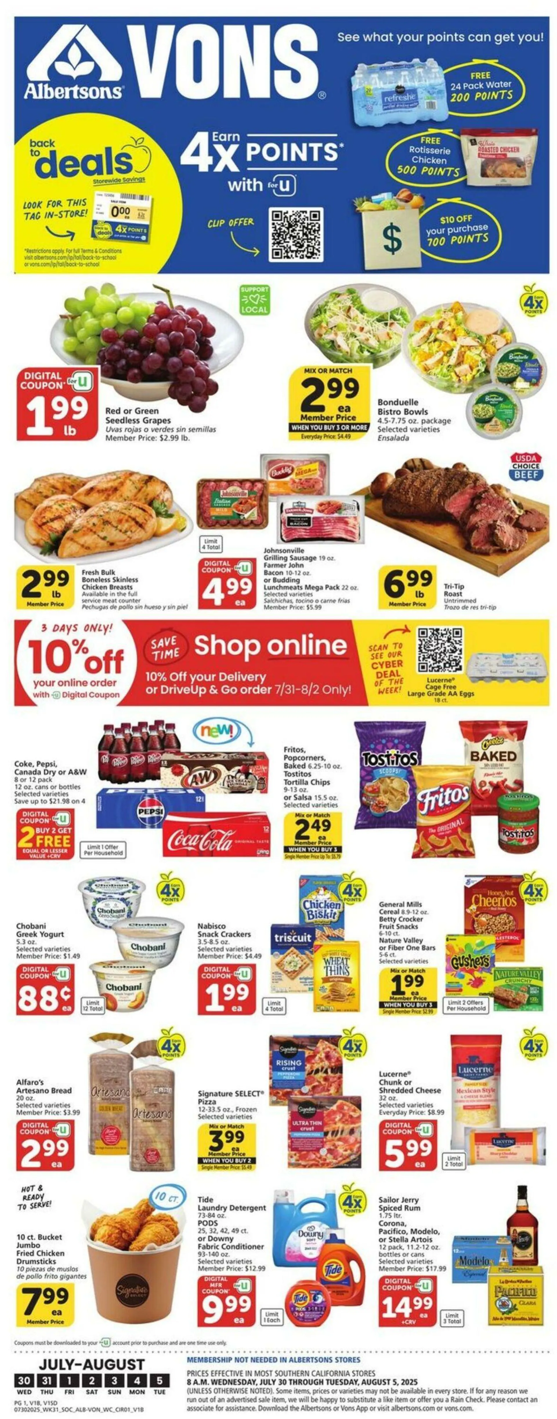 Weekly ad Vons Current weekly ad from July 30 to August 5 2025 - Page 1