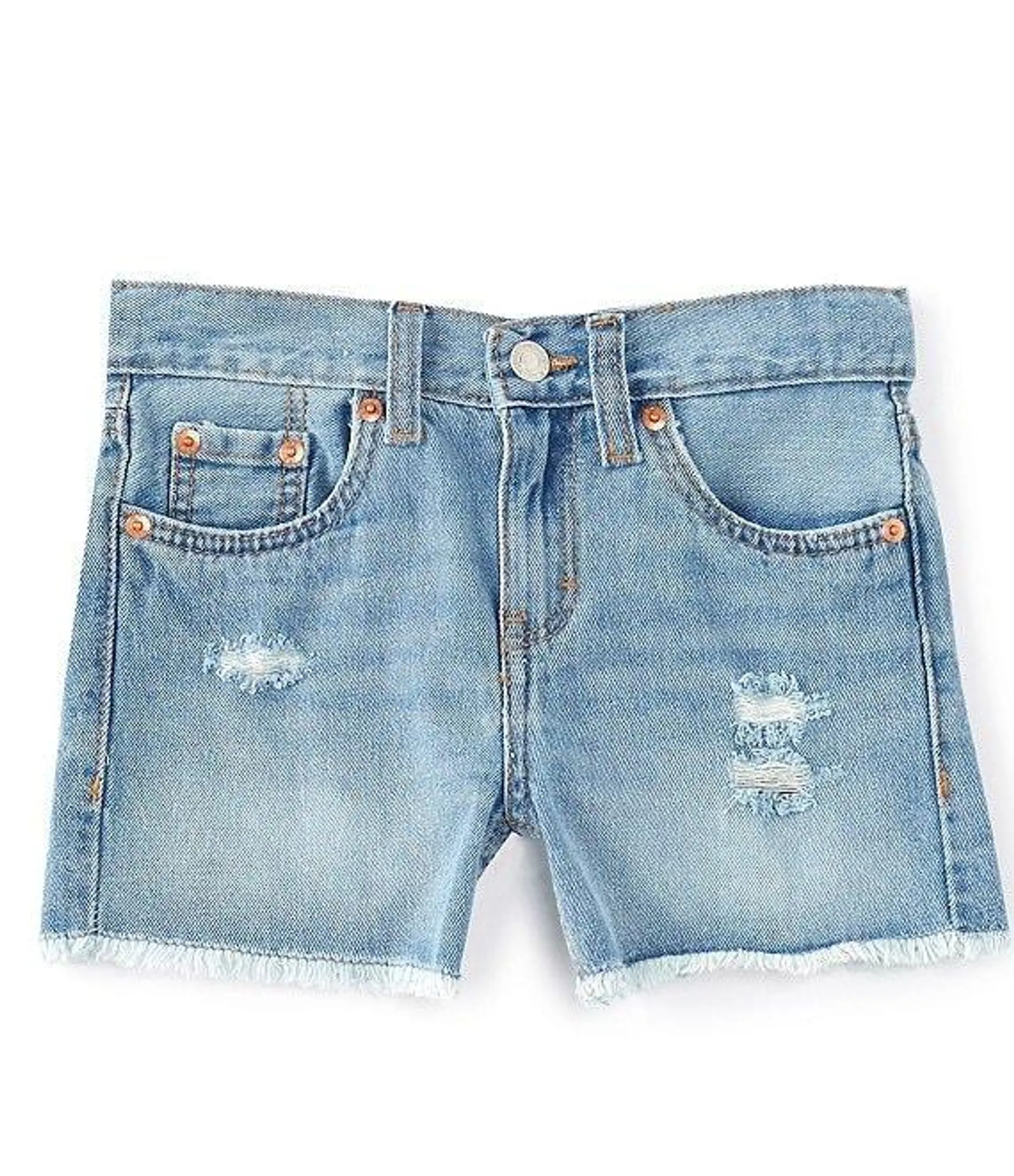 Levi's® Big Girls Girlfriend Shorty Short Raw Hem Denim Shorts