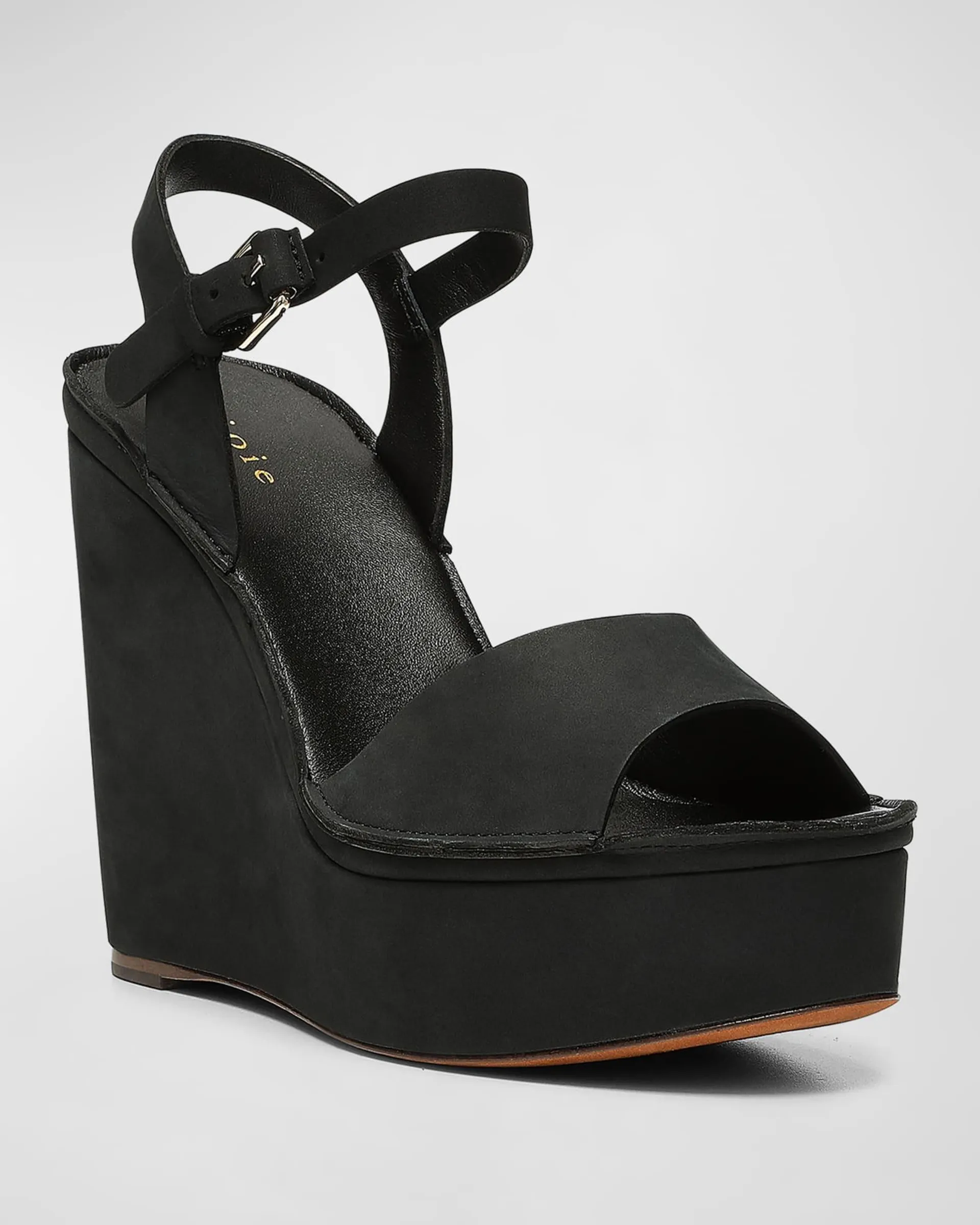 Hindy Suede Ankle-Strap Wedge Sandals
