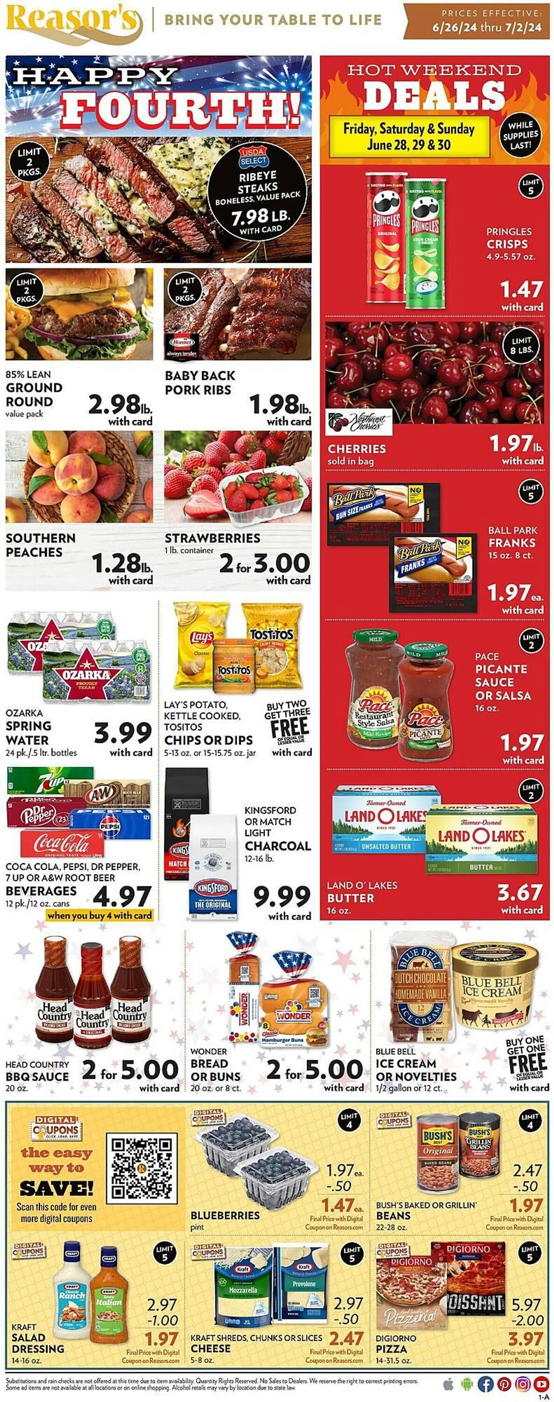 Reasors Weekly Ad - 1