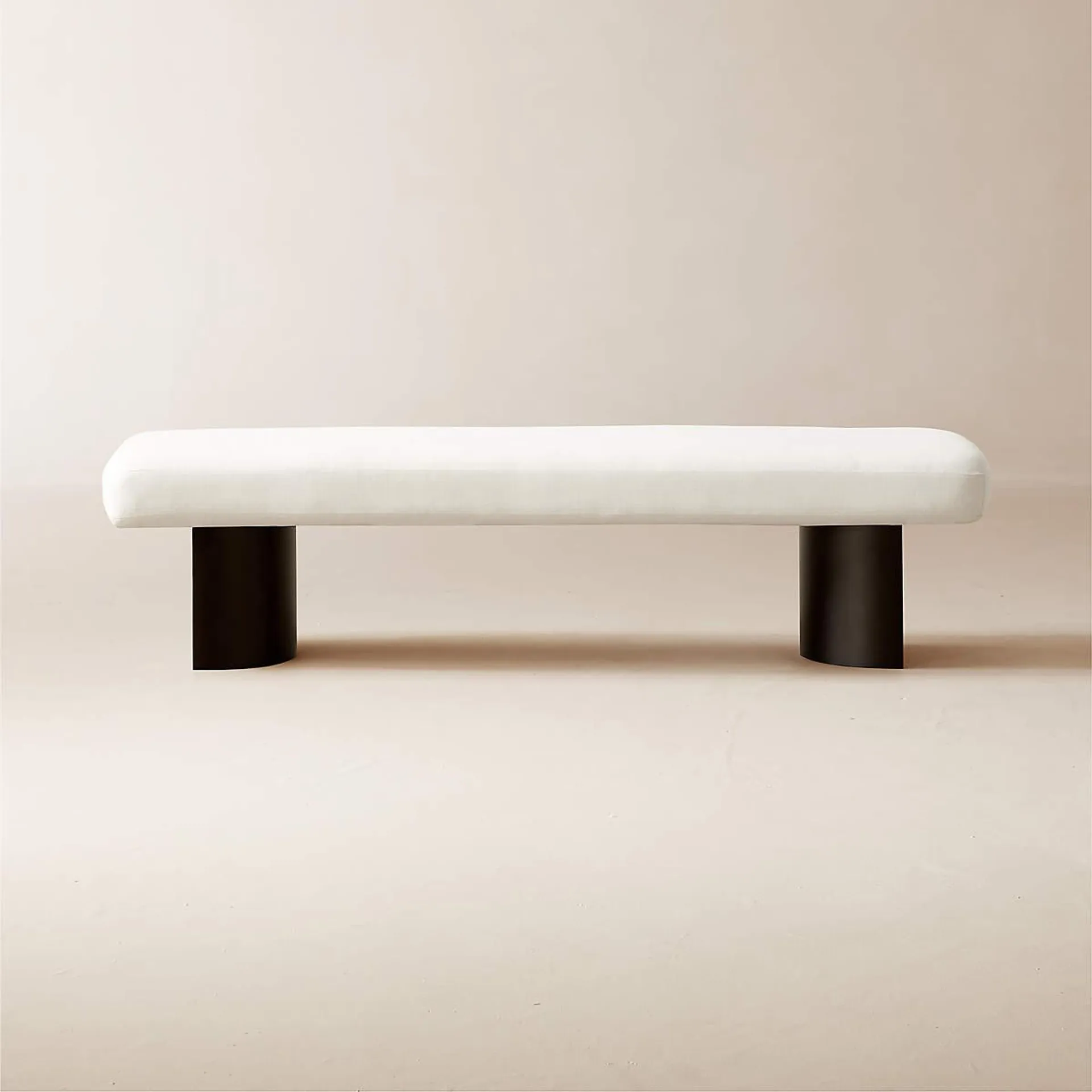 Argyle White Linen Upholstered Bench