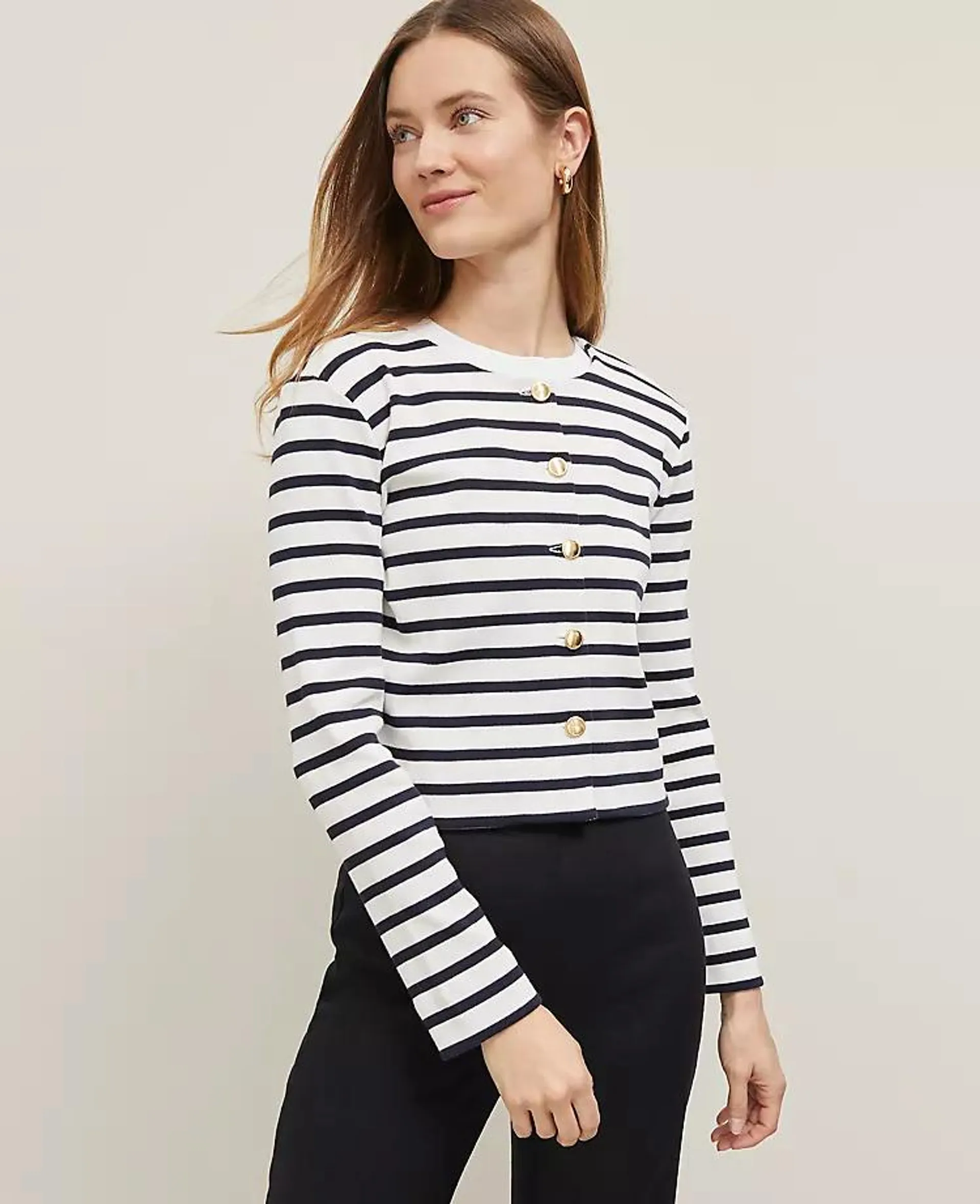 Striped Knit Jacket
