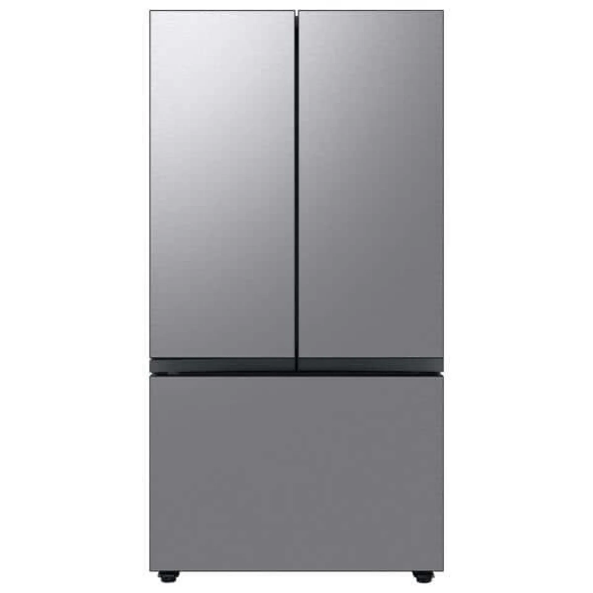 Bespoke 30 cu. ft. 3-Door French Door Smart Refrigerator with Beverage Center in Stainless Steel, Standard Depth