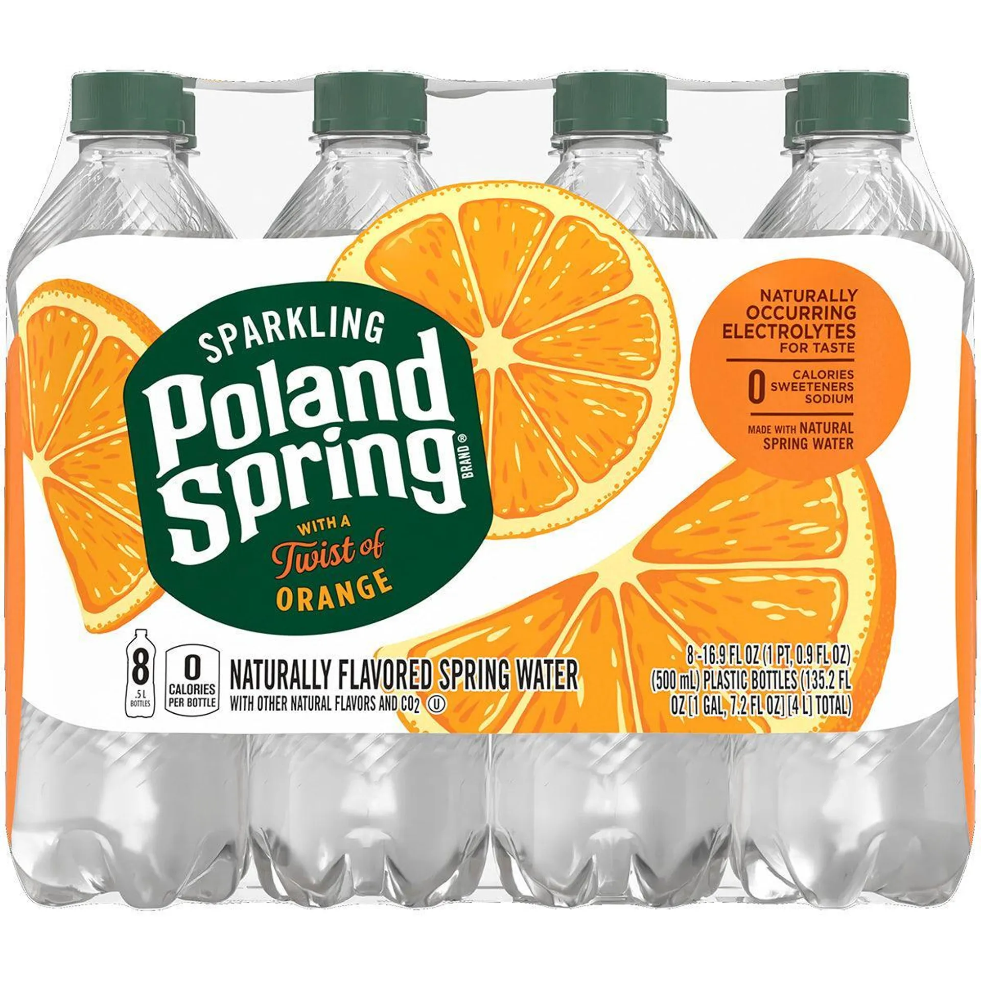 Poland Spring Spkl Orng 8Pk