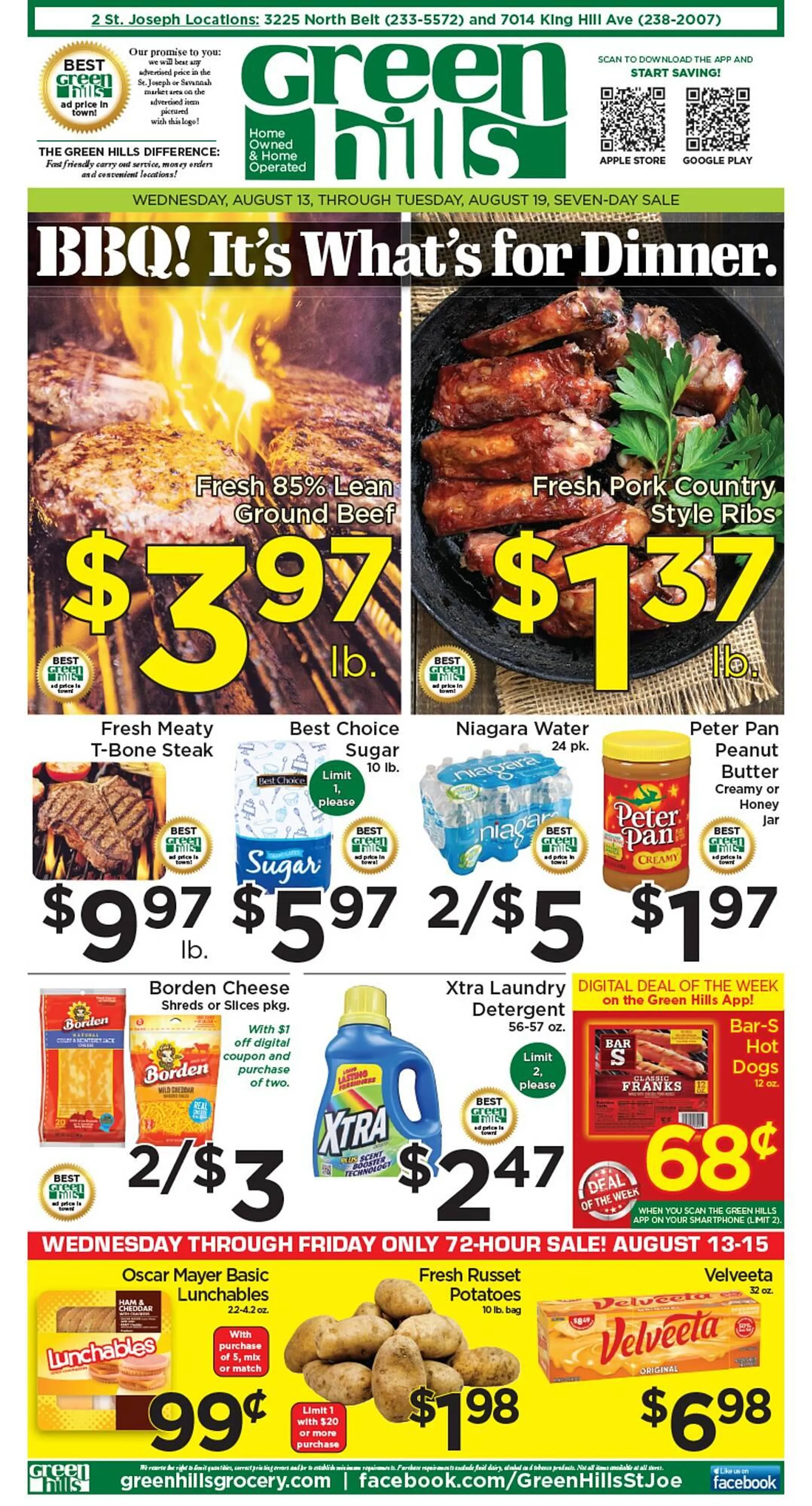 Weekly ad Green Hills Grocery ad from August 13 to August 19 2025 - Page 1