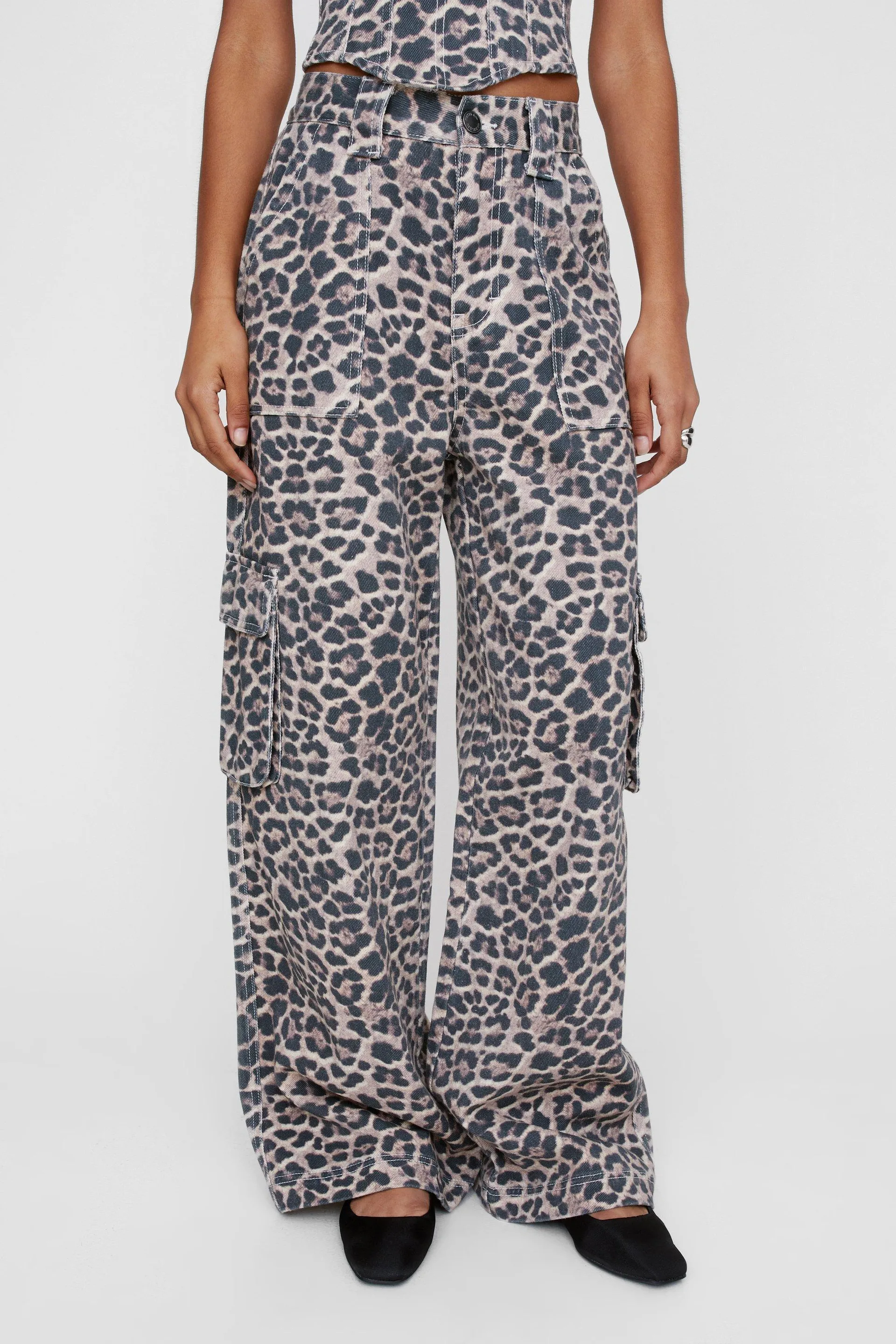 Leopard Print Baggy Jean