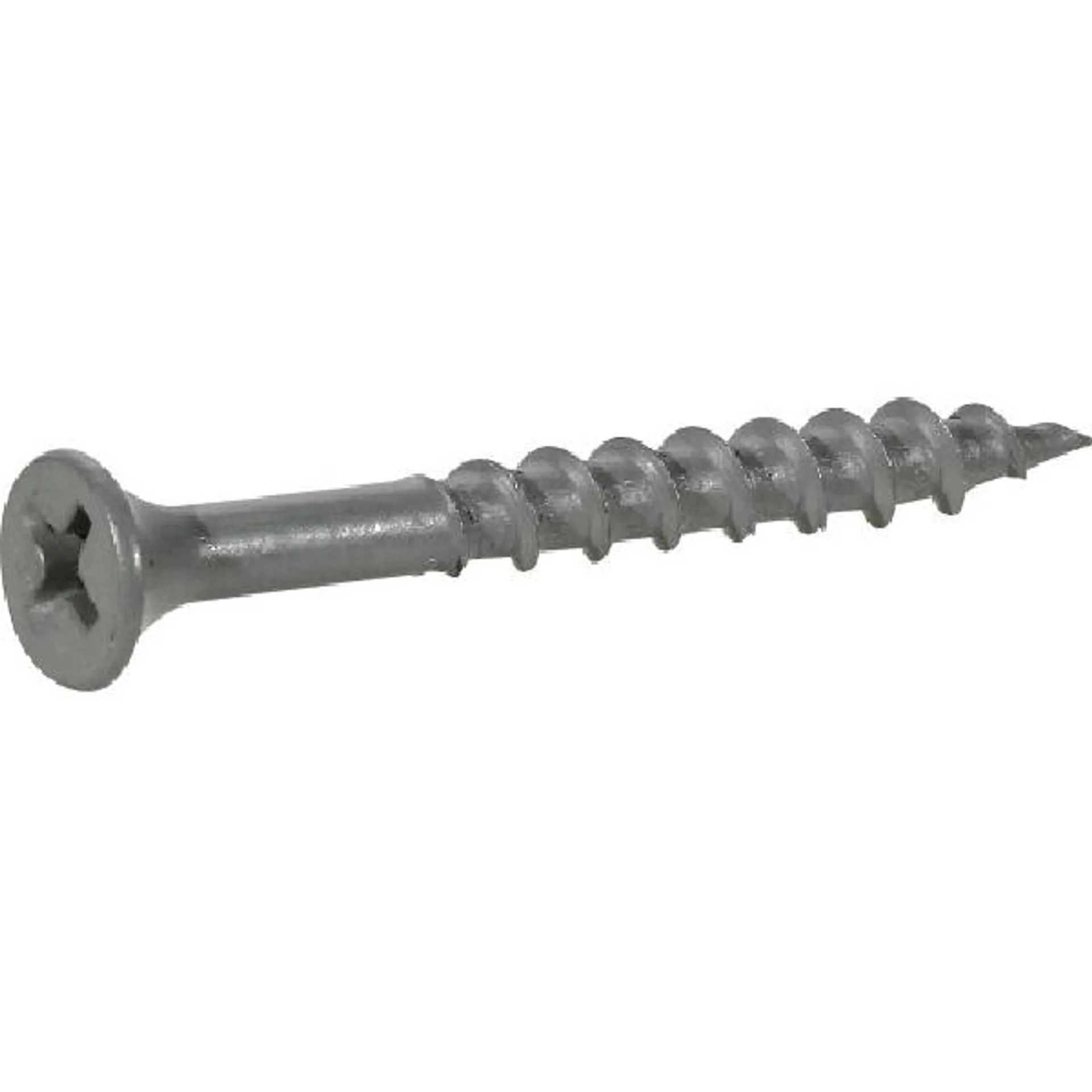 48390 Screw, #10 Thread, 3 in L, Coarse Thread, Phillips Drive, Sharp Point, Ceramic-Coated, 292 PK