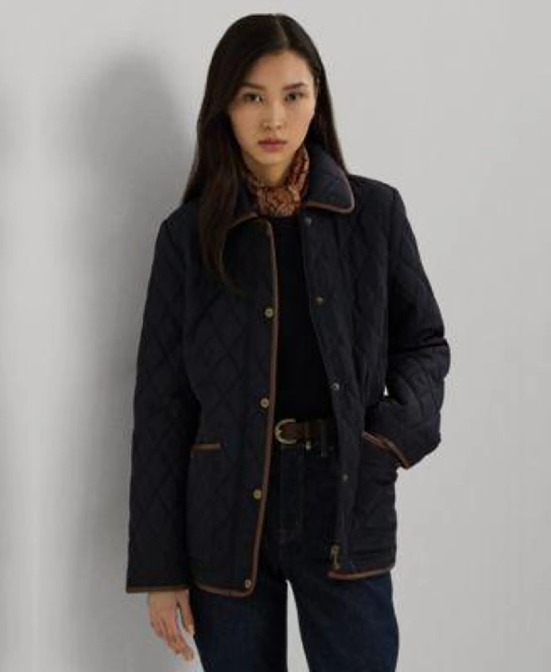 Women's Quilted Velboa-Lined Coat