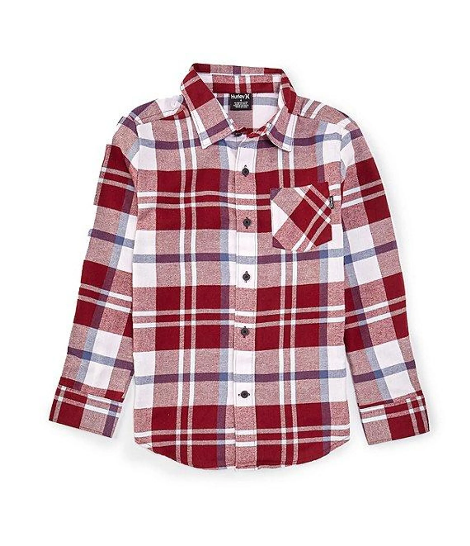 Little Boys 2T-7 Long Sleeve Santa Cruz Flannel Shirt