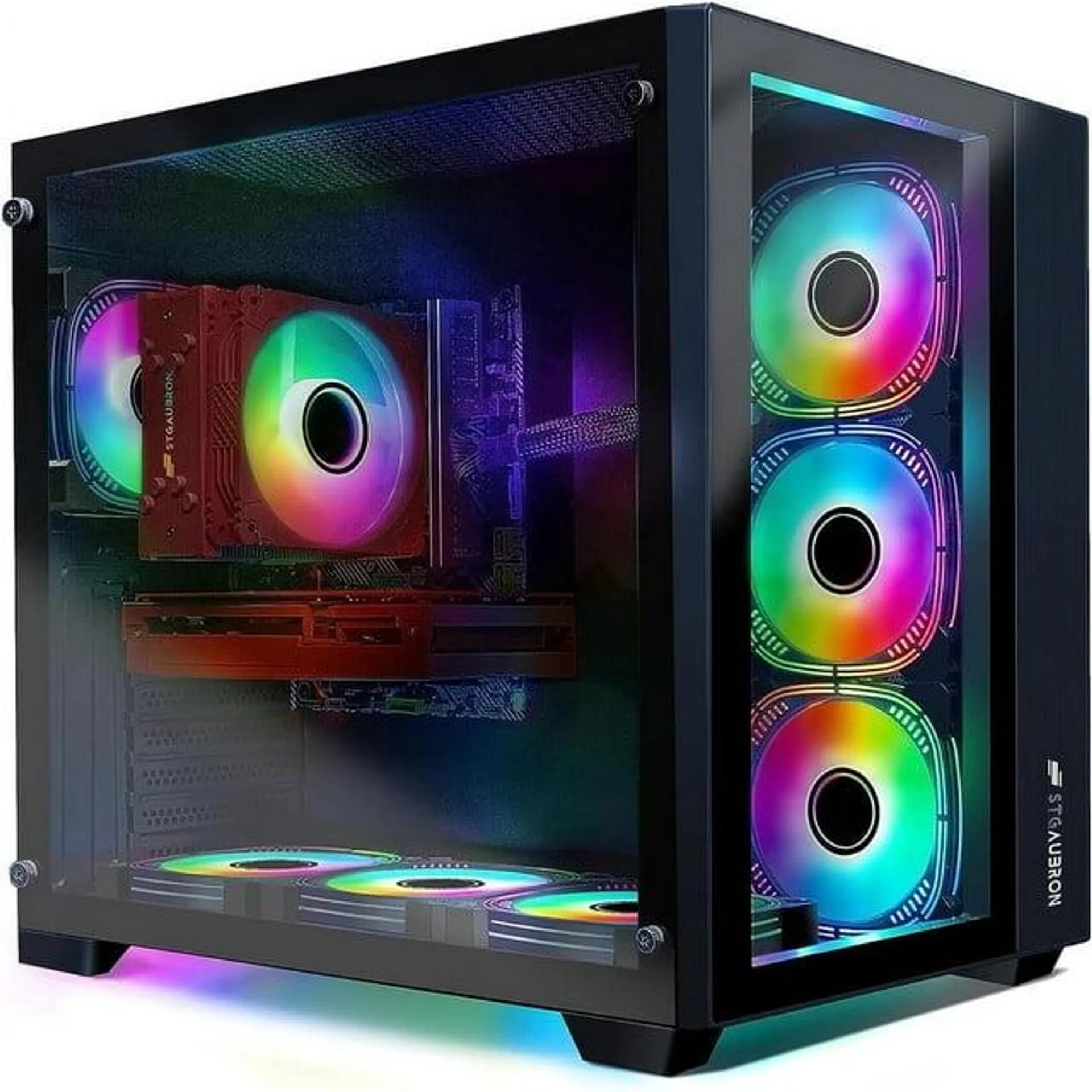 STGAubron Gaming Desktop,Intel Core i9-11900KF up to 5.3G, RTX 3070 8G, 32G DDR4, 2T SSD, WiFi, BT 5.0, RGB Fan x7, Windows 11 Home