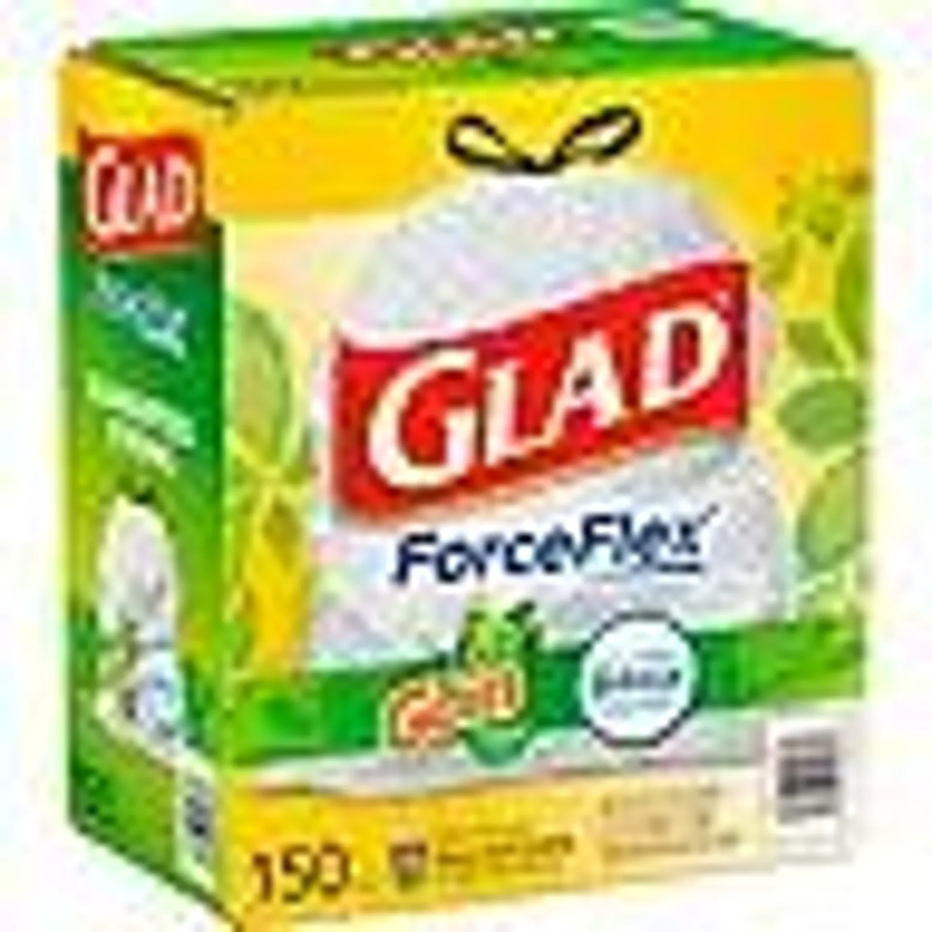 Glad ForceFlex 13-Gallon Kitchen Trash Bags, Gain Original Scent + Febreze, 150 ct.