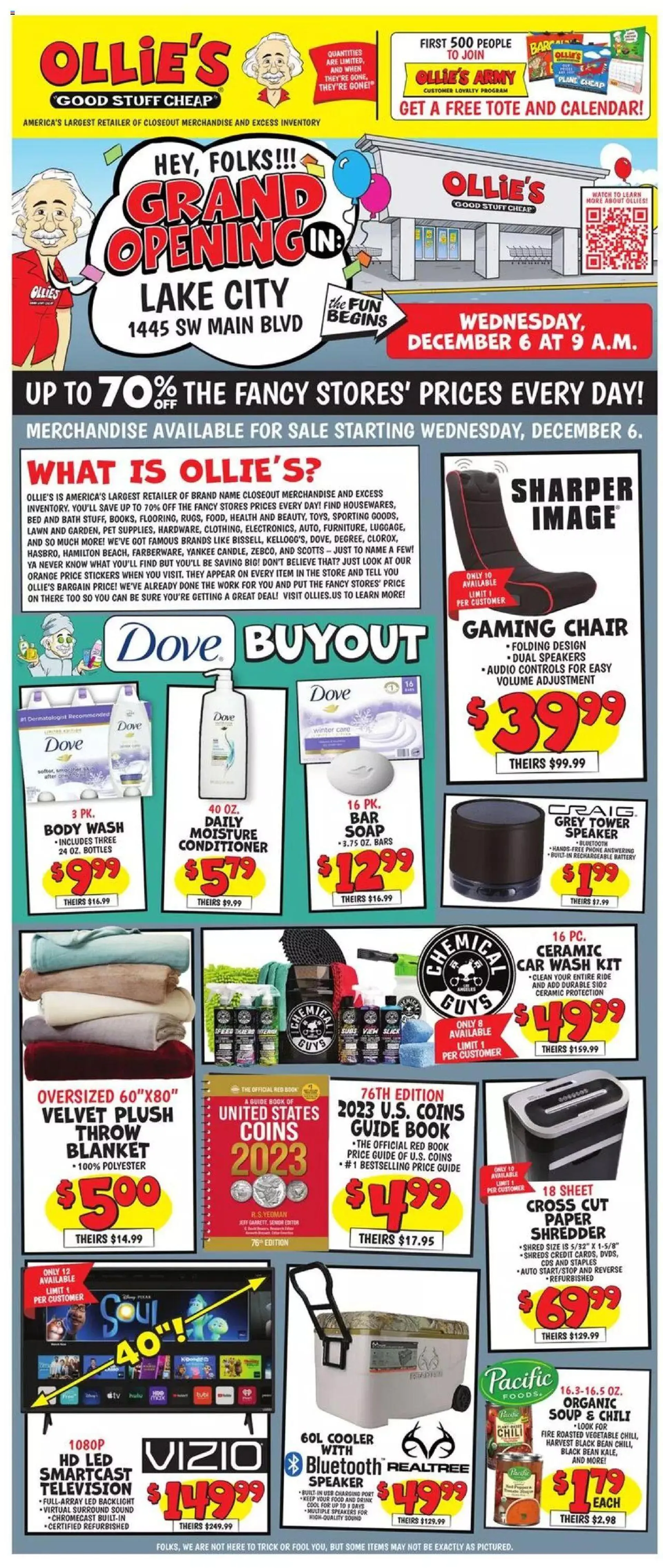 Weekly ad Ollie's - Current Flyer - FL from December 6 to December 13 2023 - Page 1