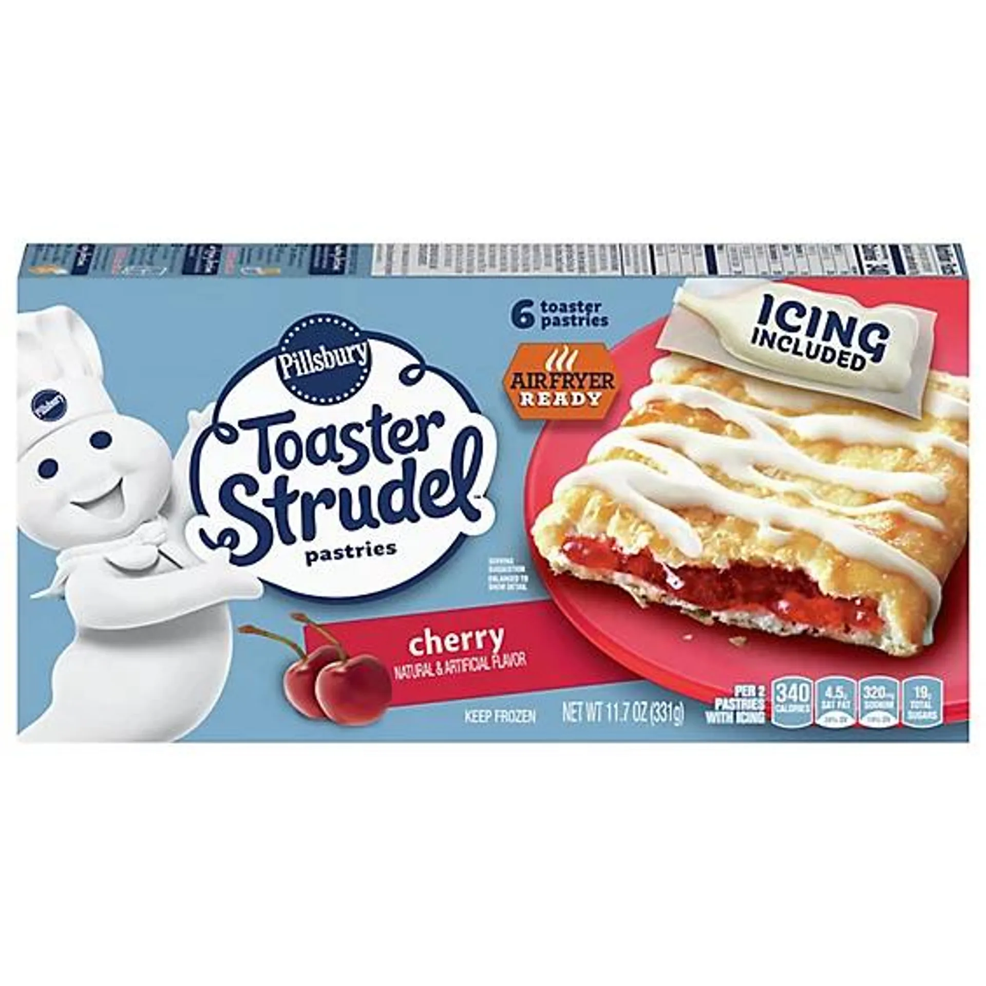 Pillsbury Toaster Strudel Pastries Cherry 6 Count - 11.7 Oz