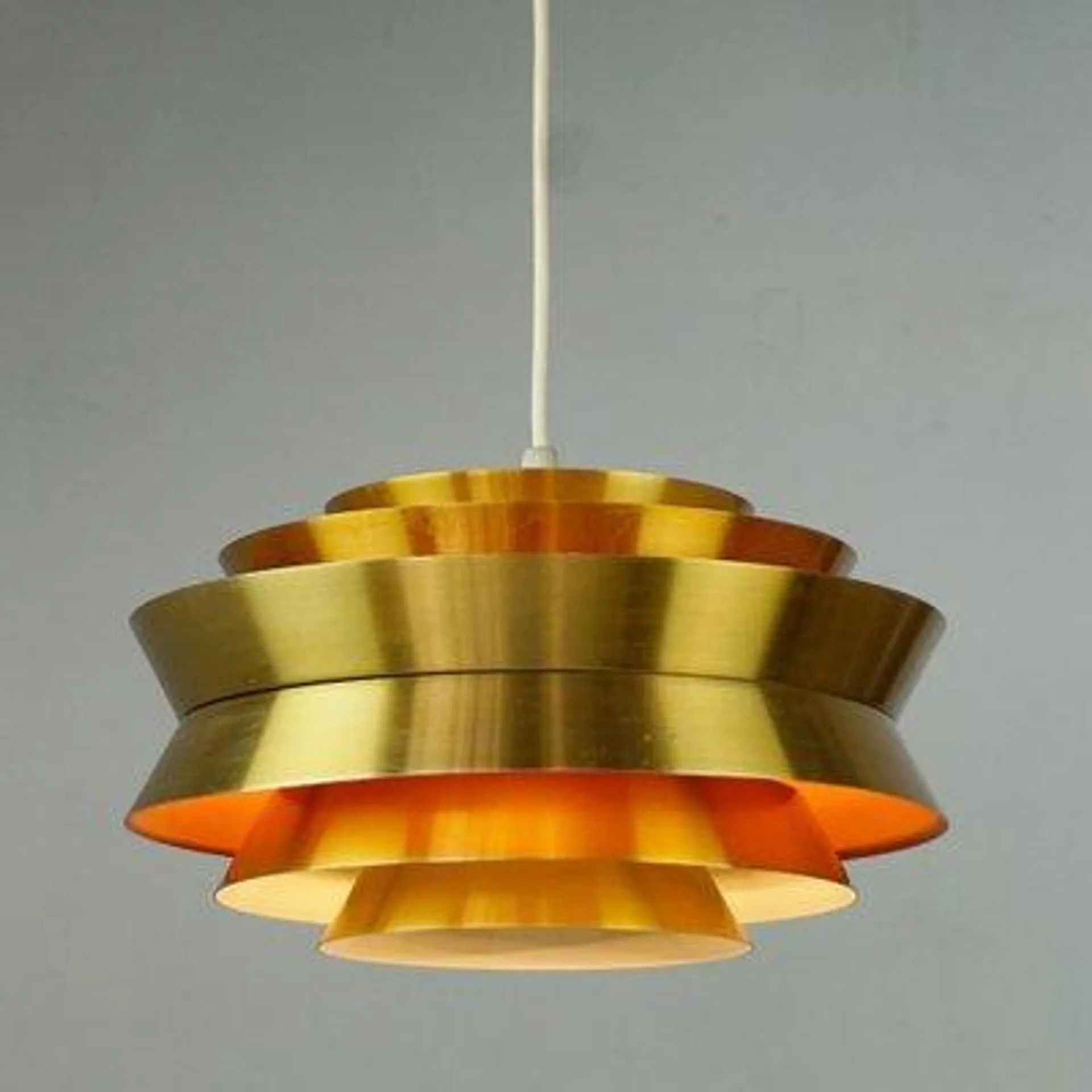 Golden Trava Pendant Lamp by Carl Thore for Granhaga, 1960s