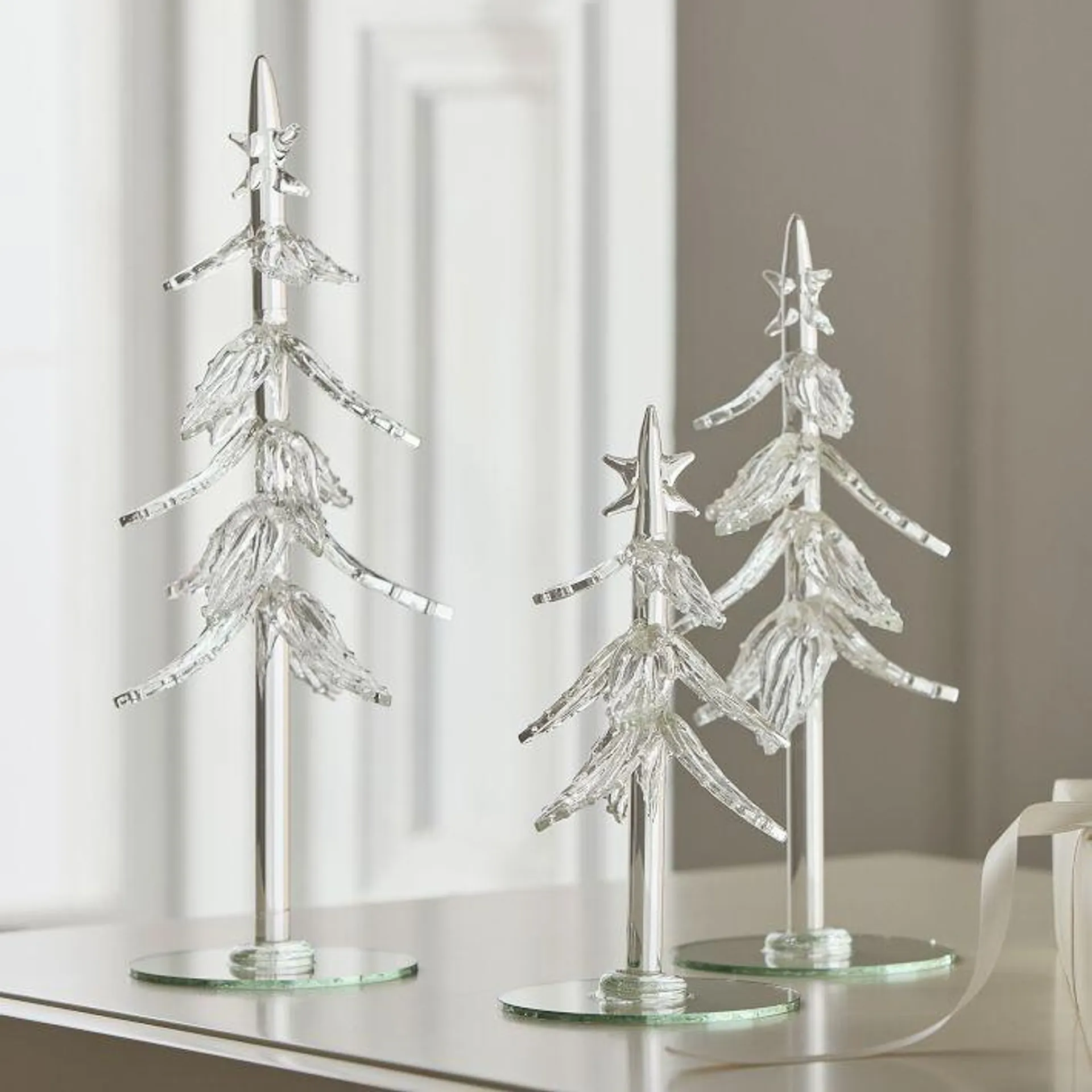 Delicate Glass Tabletop Trees