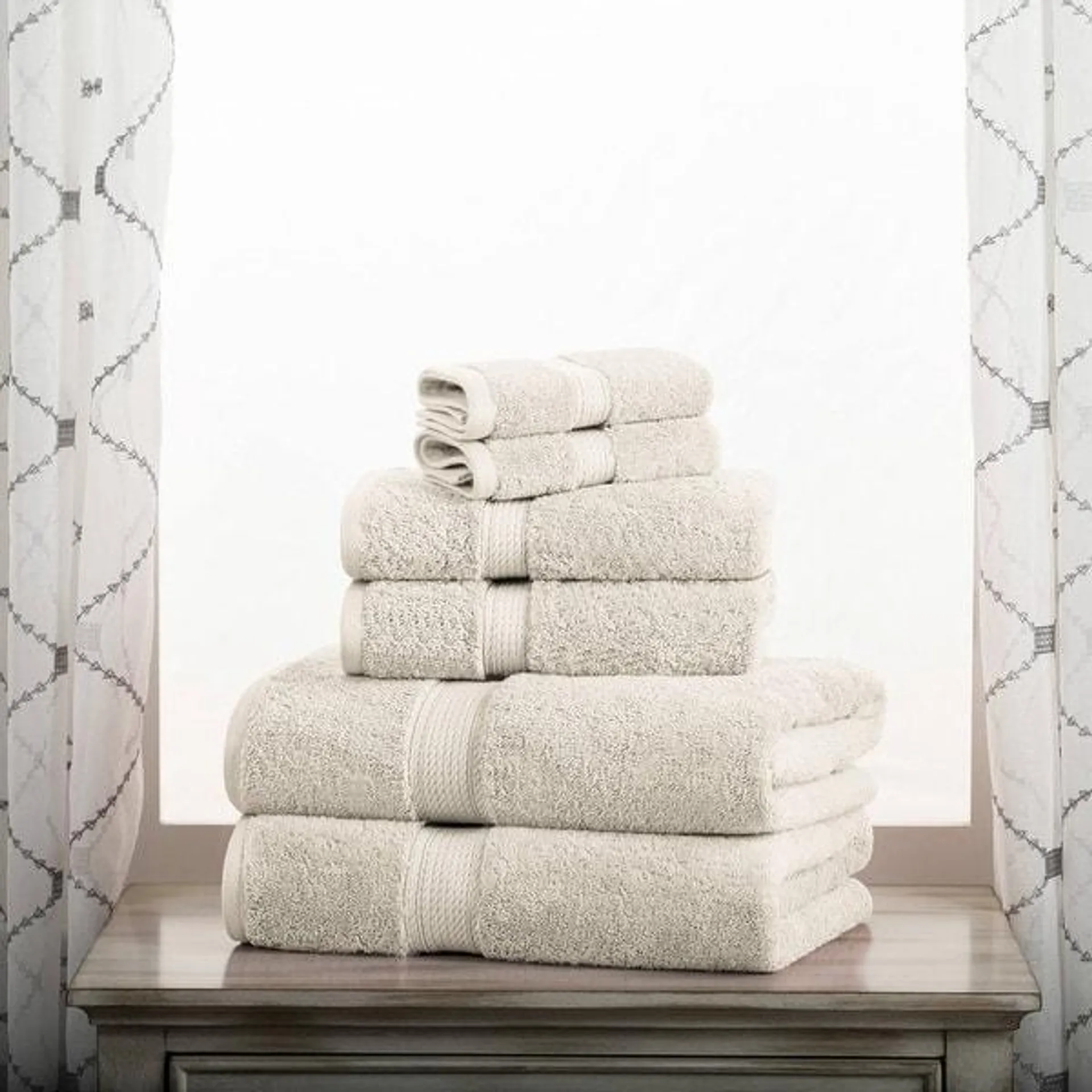 Superior Egyptian Cotton Pile Heavyweight 6-Piece Towel Set