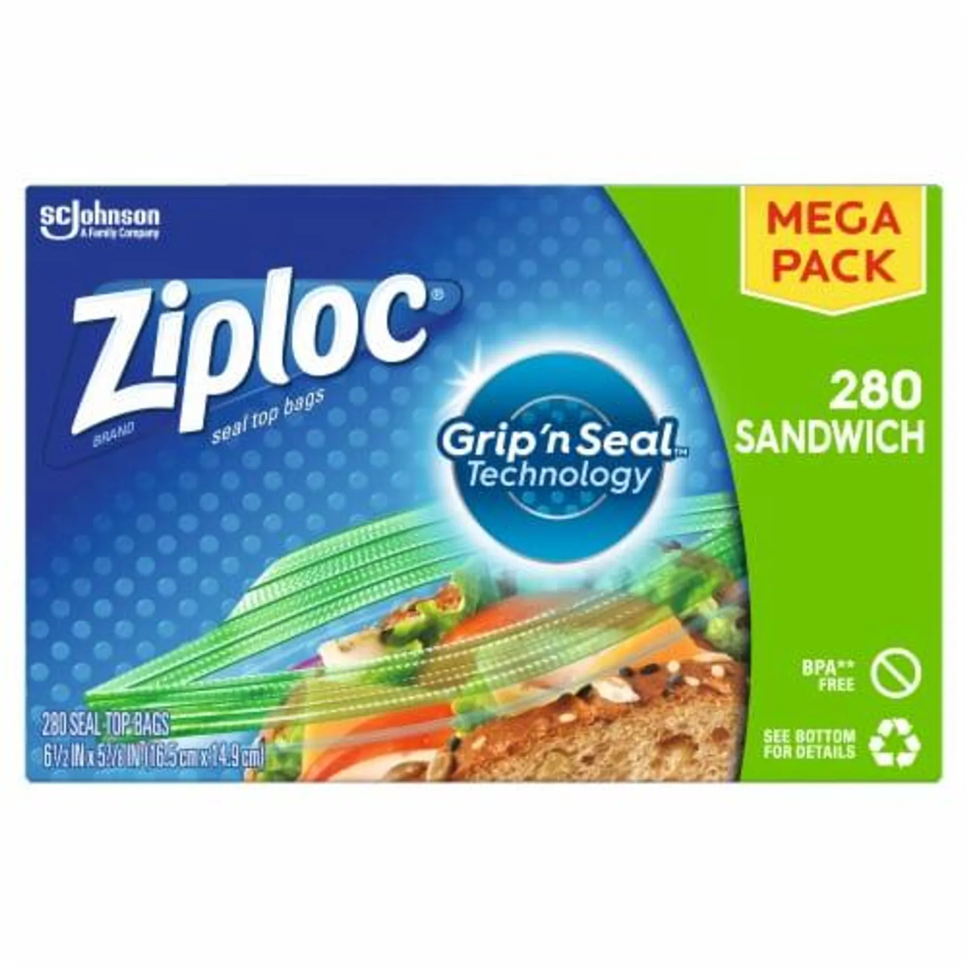 Ziploc® Sandwich Bags with EasyGuide™