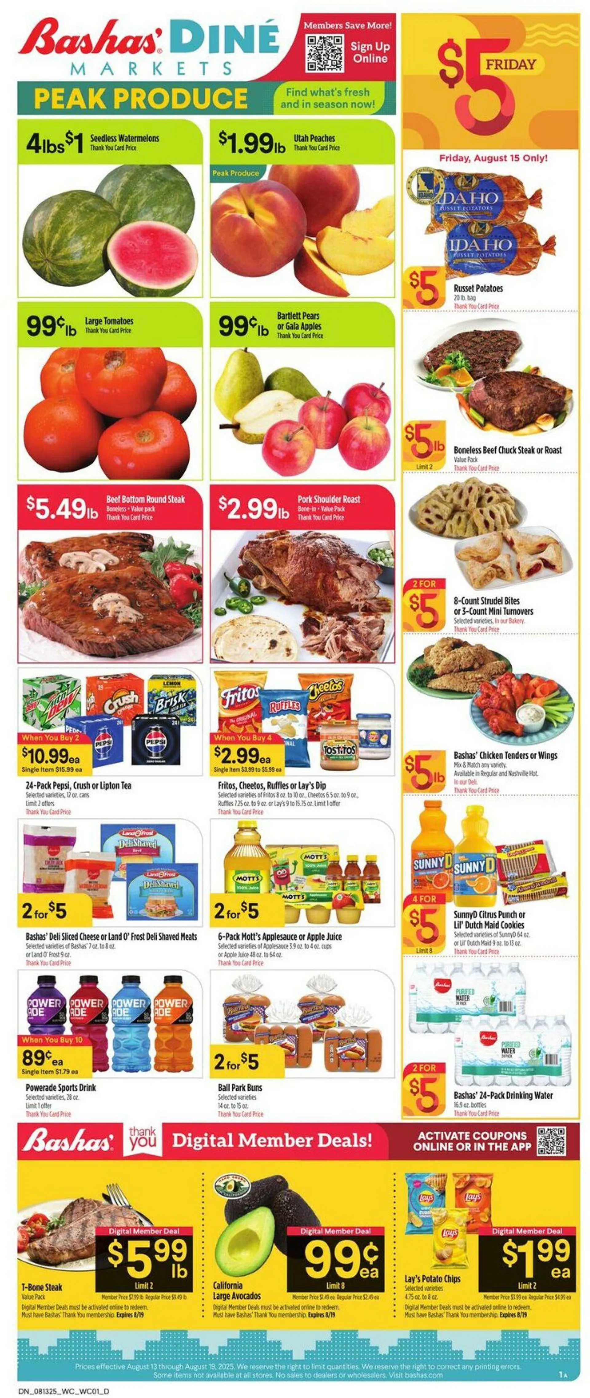 Weekly ad Bashas Current weekly ad from August 13 to August 19 2025 - Page 1