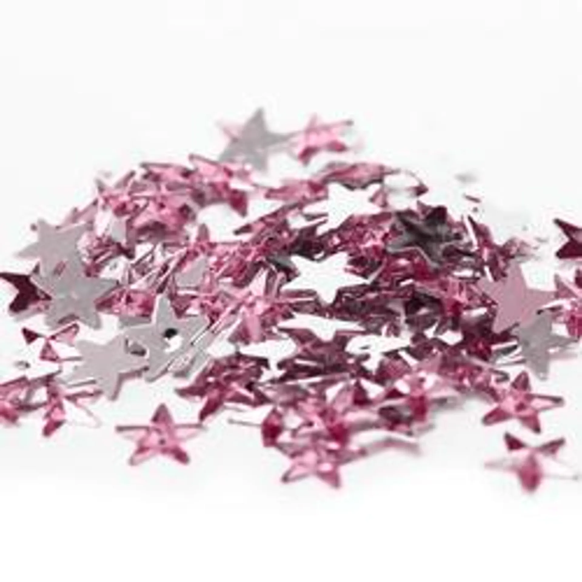 Pink Flat Back Star Rhinestones (Approx. 120 pieces)