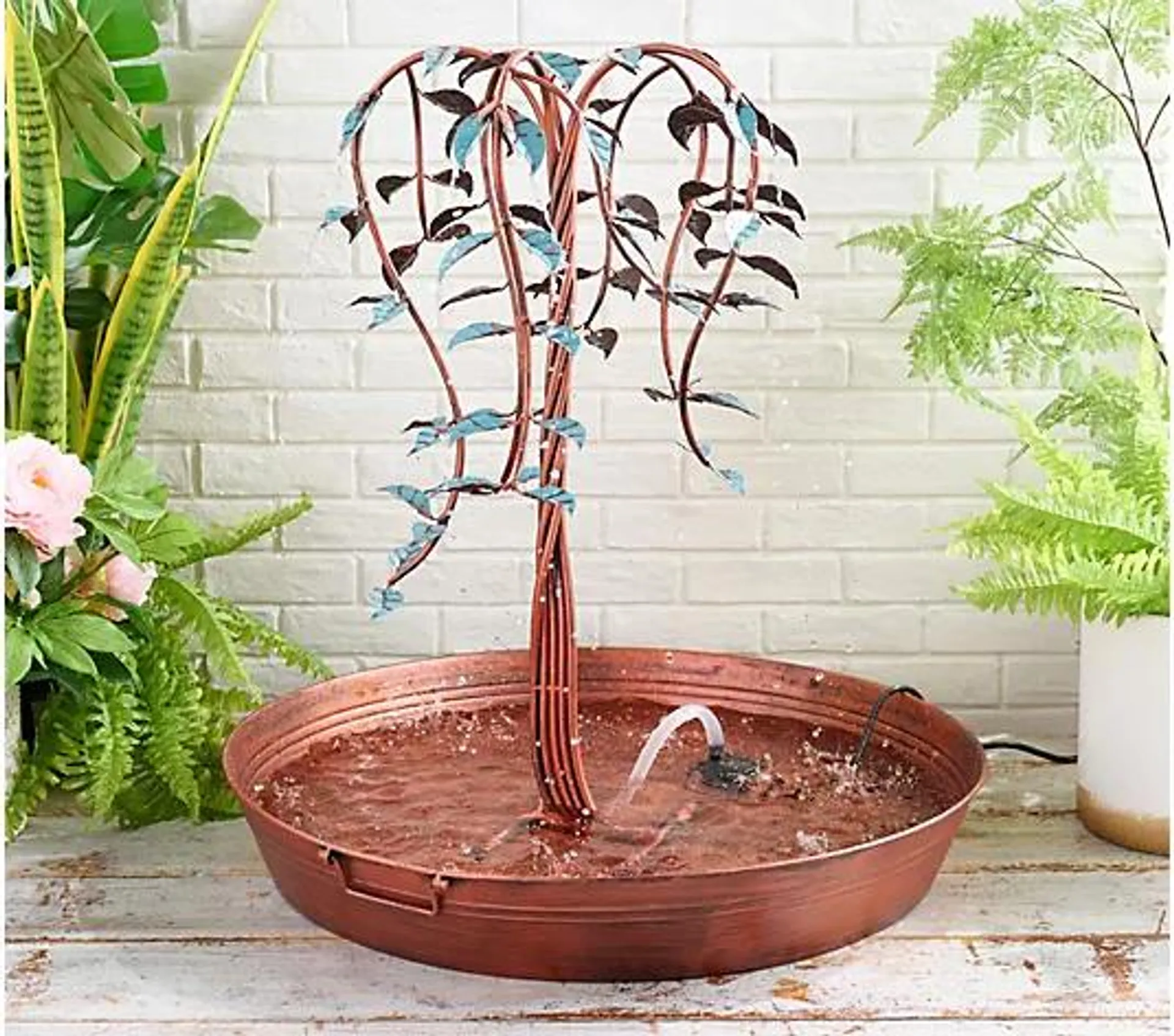 Plow & Hearth Indoor/Outdoor Tree of Life Water Fountain