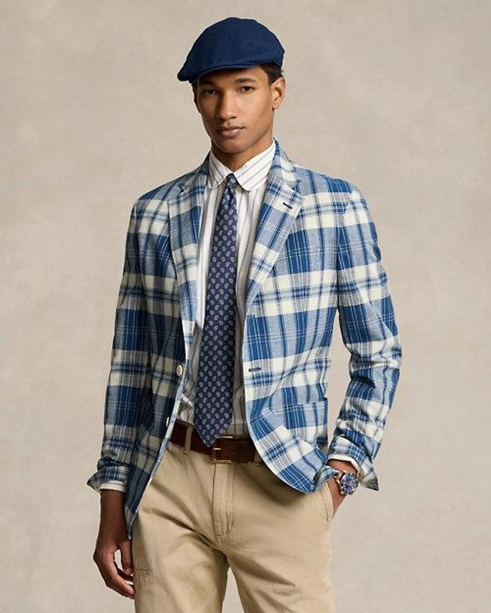 Polo Soft Tailored Plaid Suit Jacket