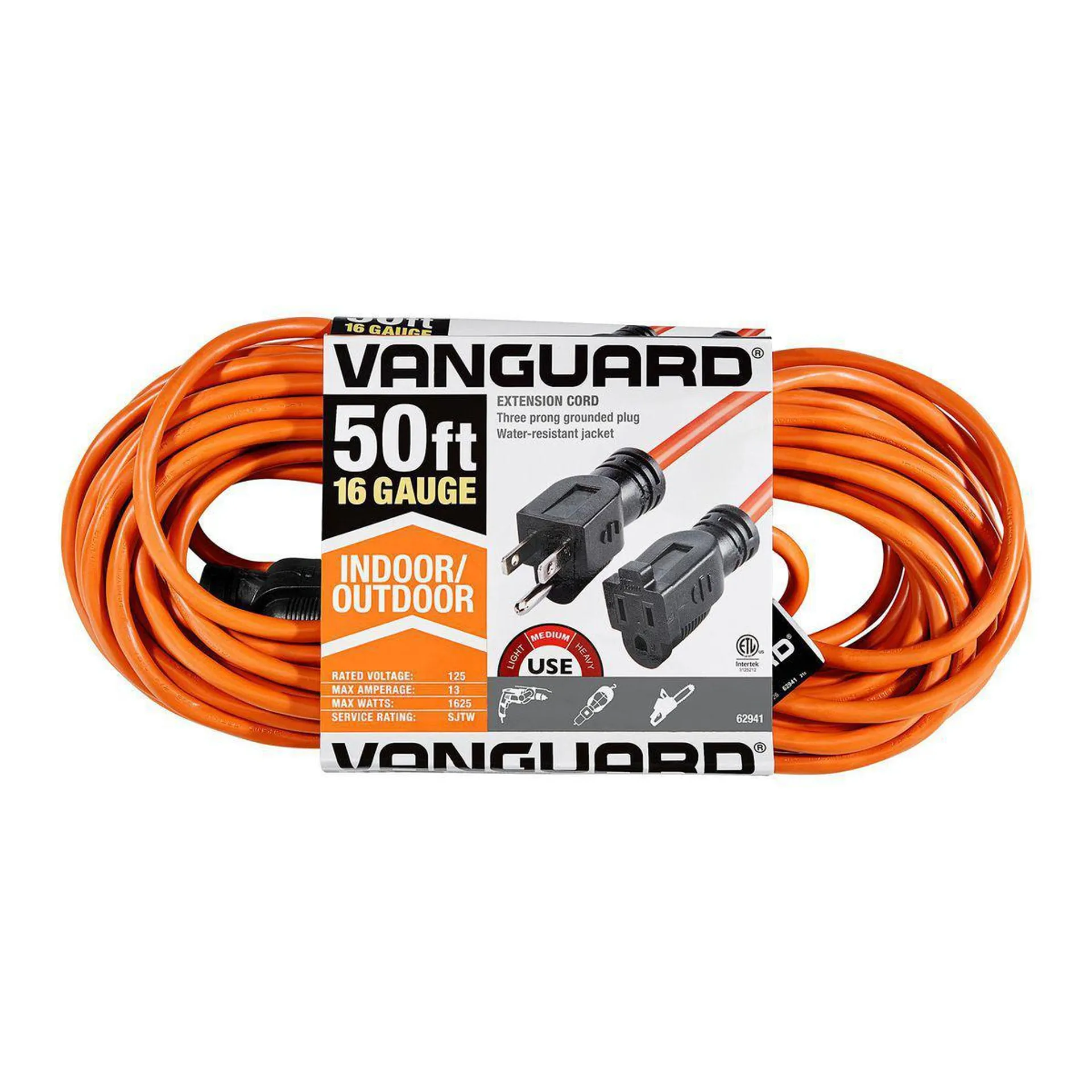 50 ft. x 16/3 Gauge Indoor/Outdoor Extension Cord, Orange