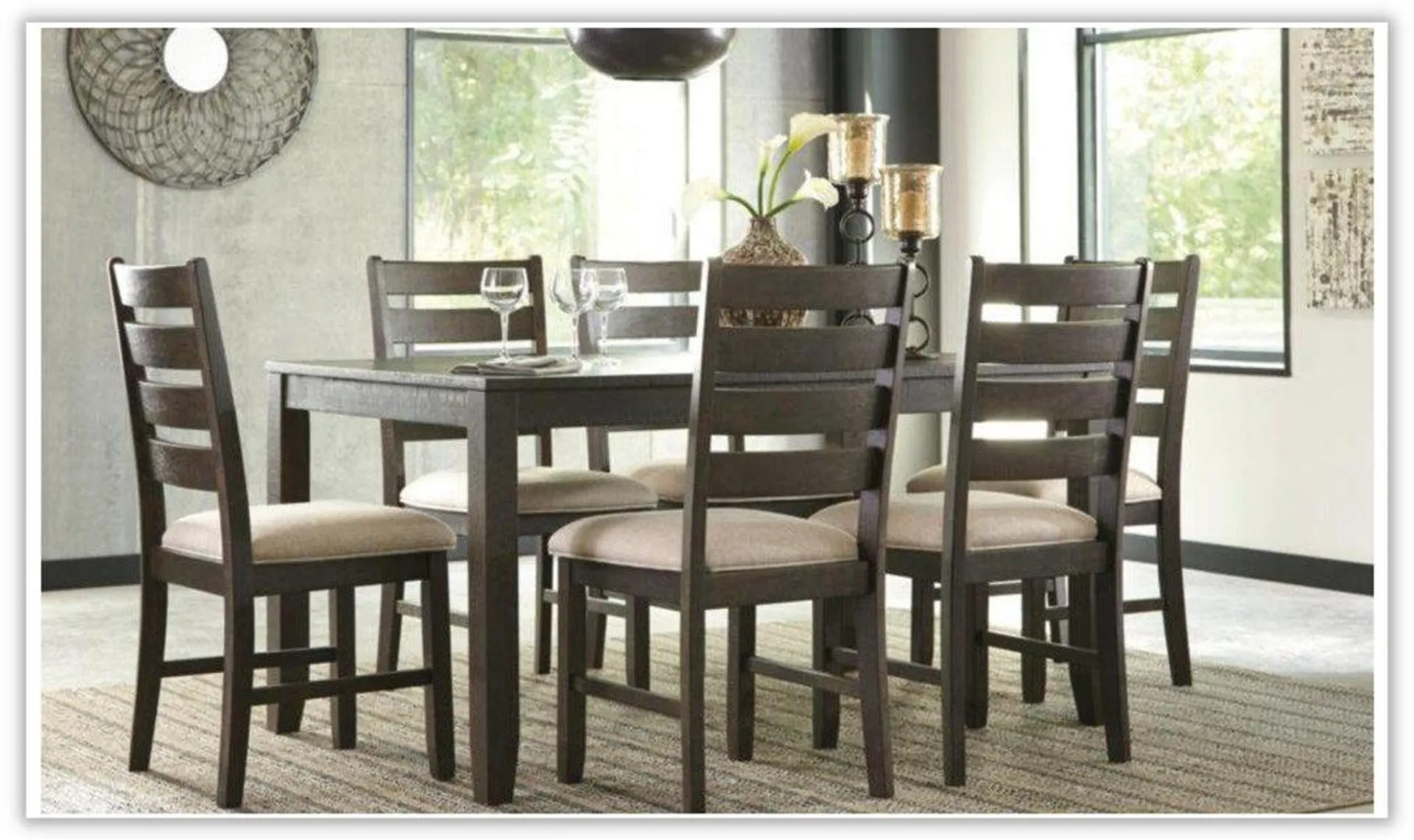 Rokane Dining Room Table Set (7/CN)