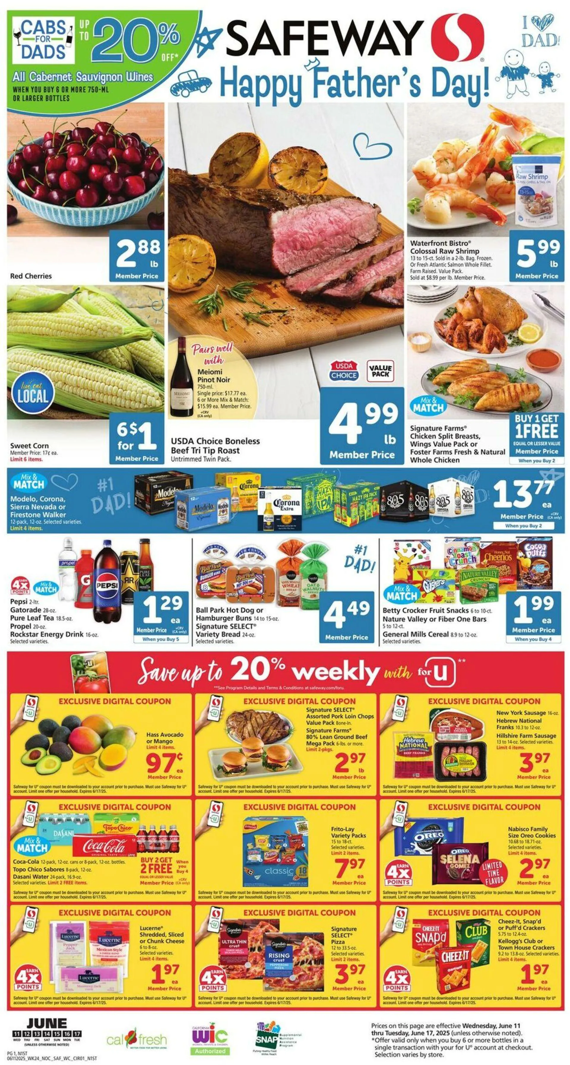 Weekly ad Safeway Current weekly ad from June 11 to June 17 2025 - Page 1