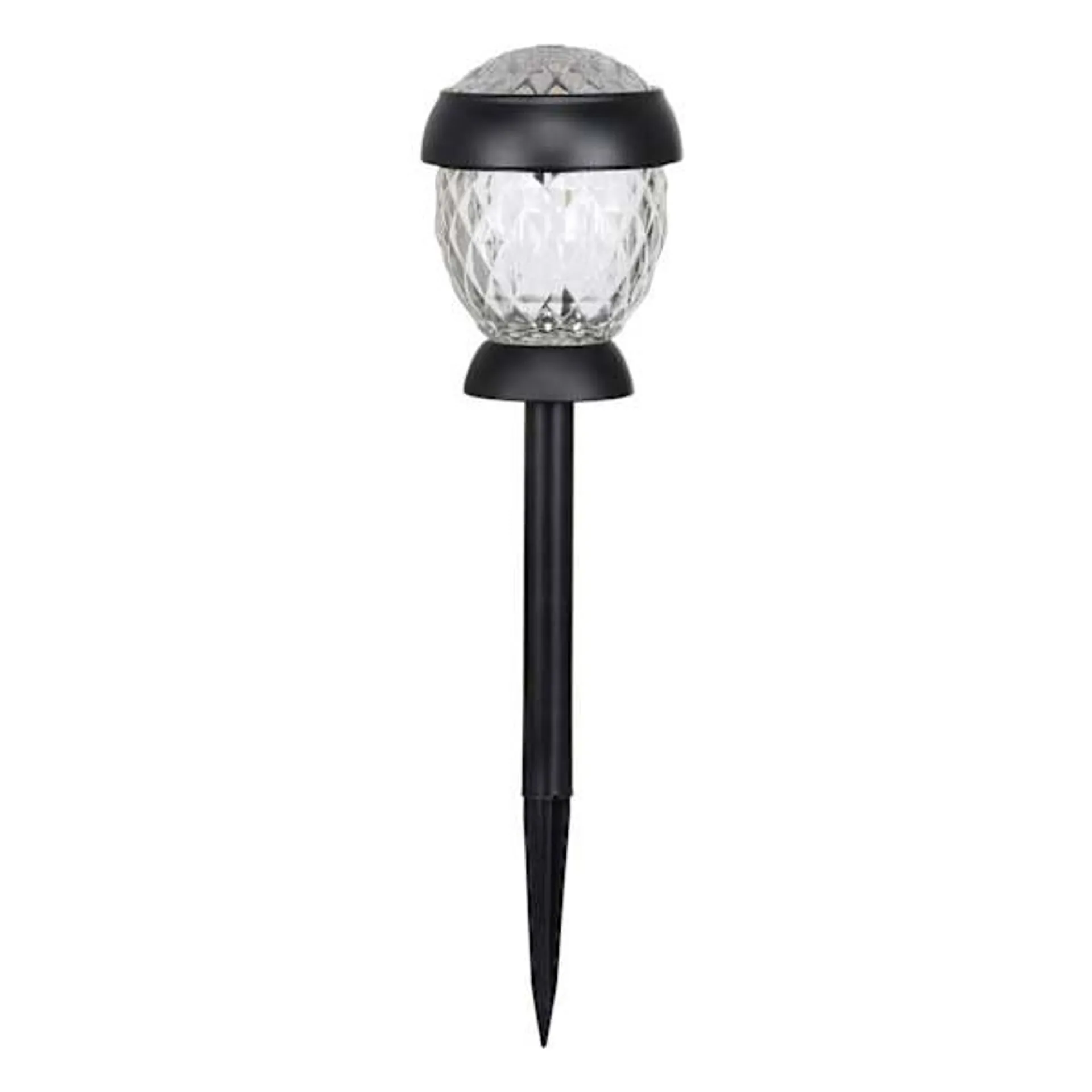 10-Lumens Black Pineapple Solar Pathway Light