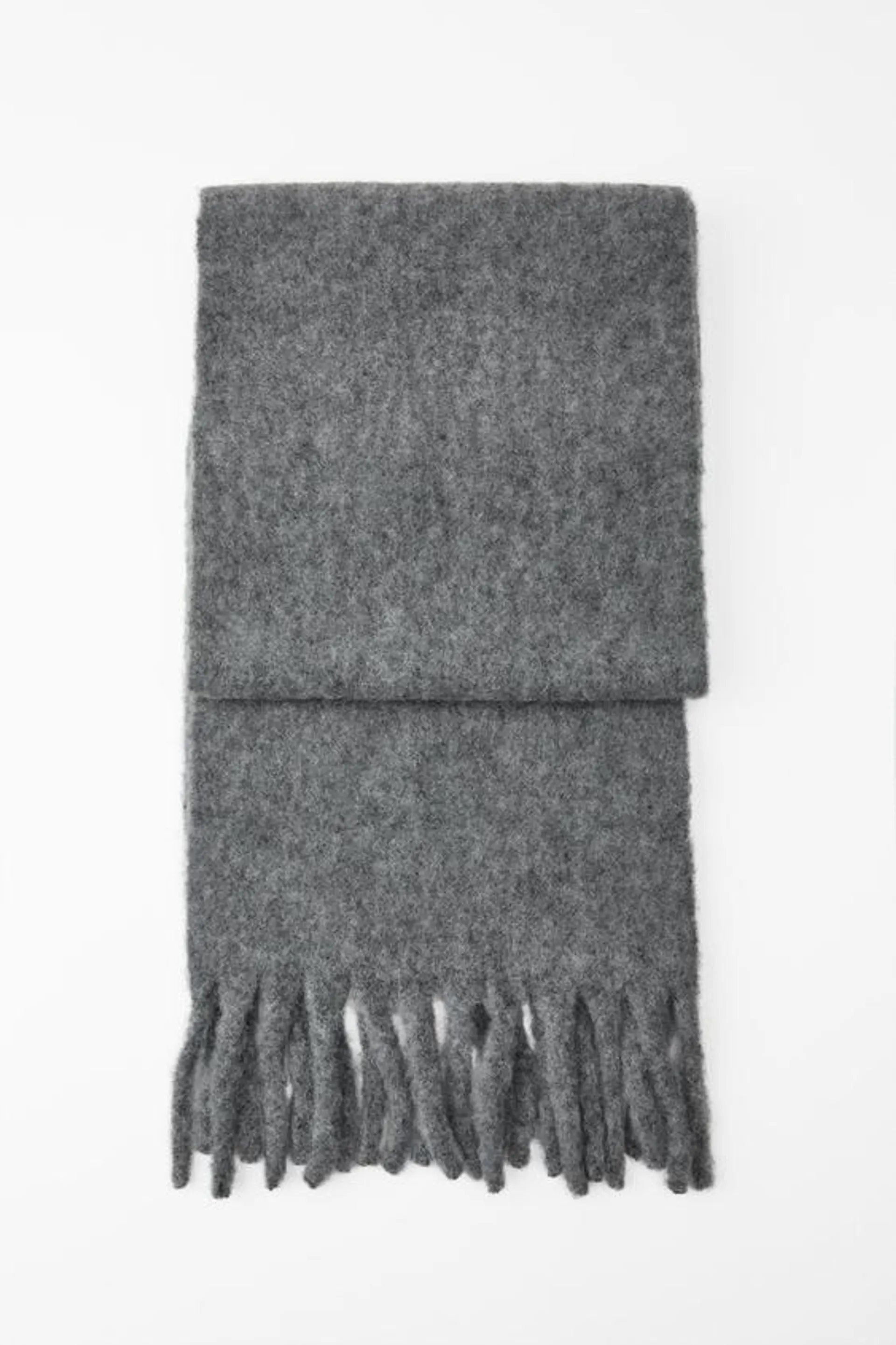 FRINGED WIDE SCARF