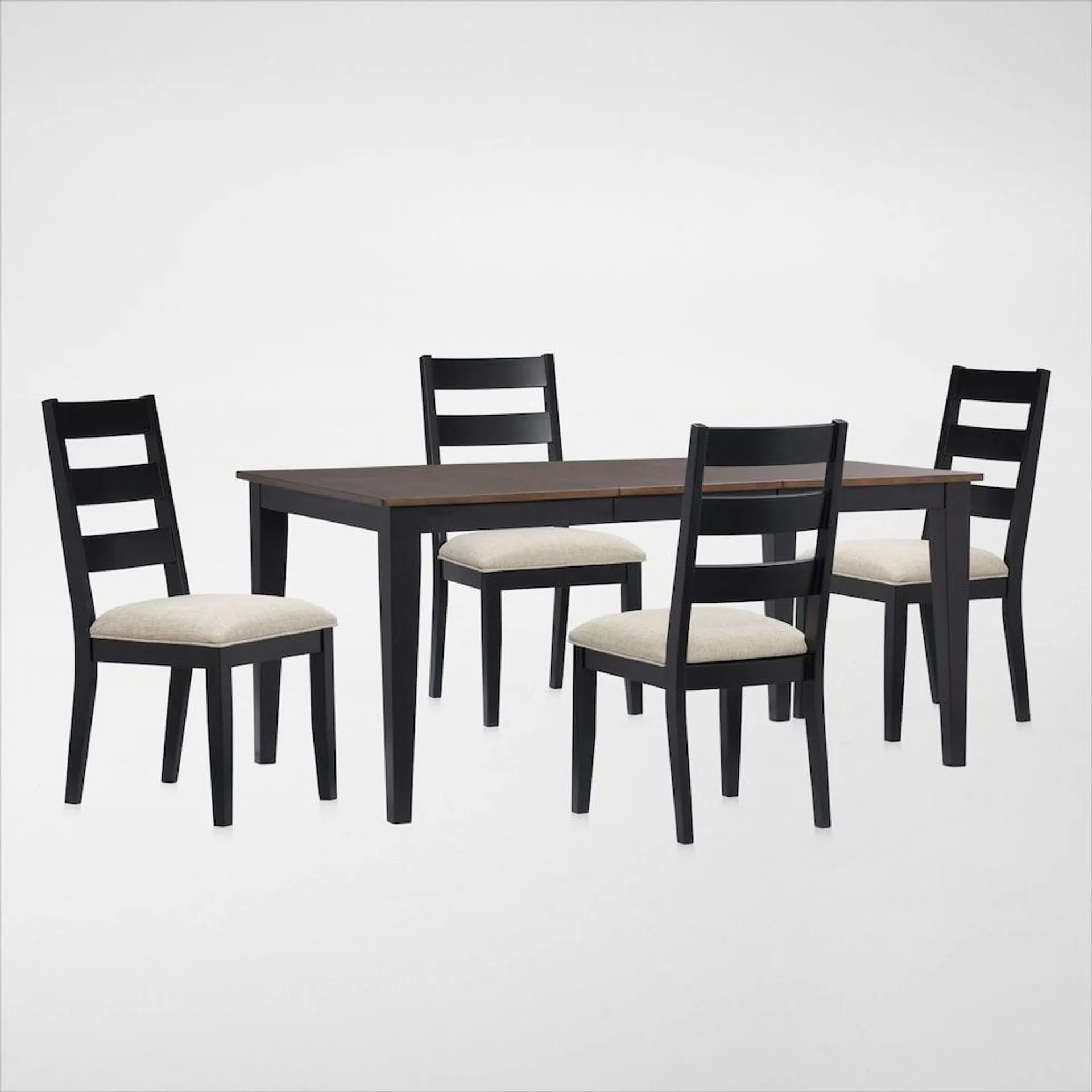 Maxwell Extendable Dining Table and 4 Upholstered Chairs