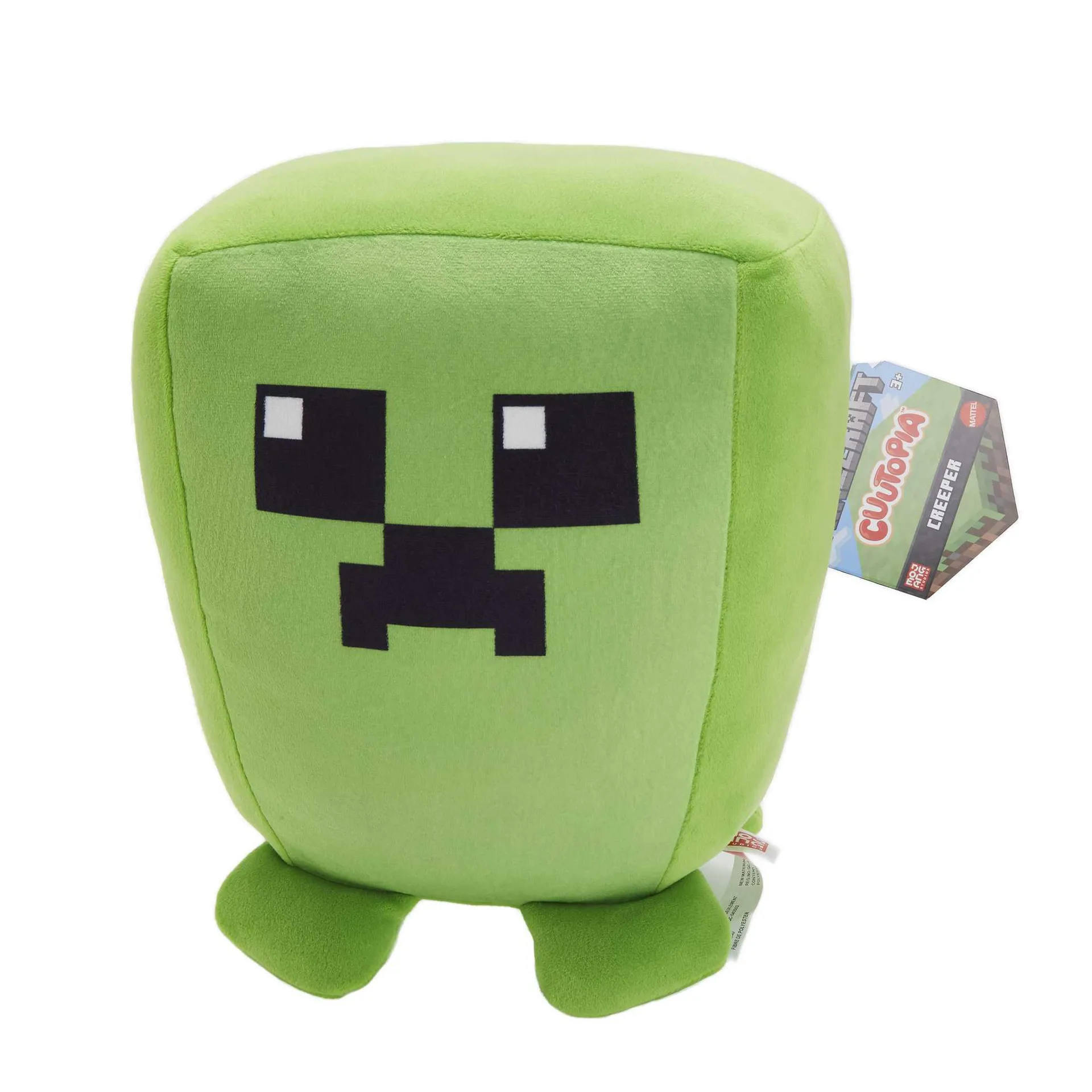 Minecraft Cuutopia 10-In Creeper Plush Character Pillow Doll, Collectible Toy