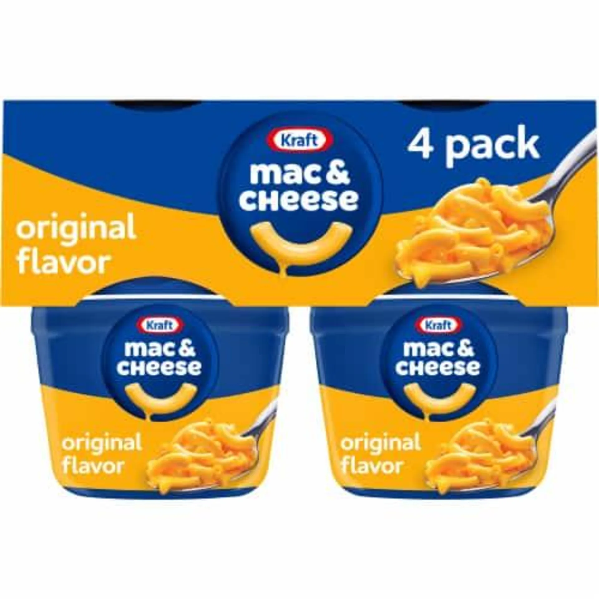 Kraft Original Mac N Cheese Macaroni and Cheese Cups Easy Microwavable Dinner