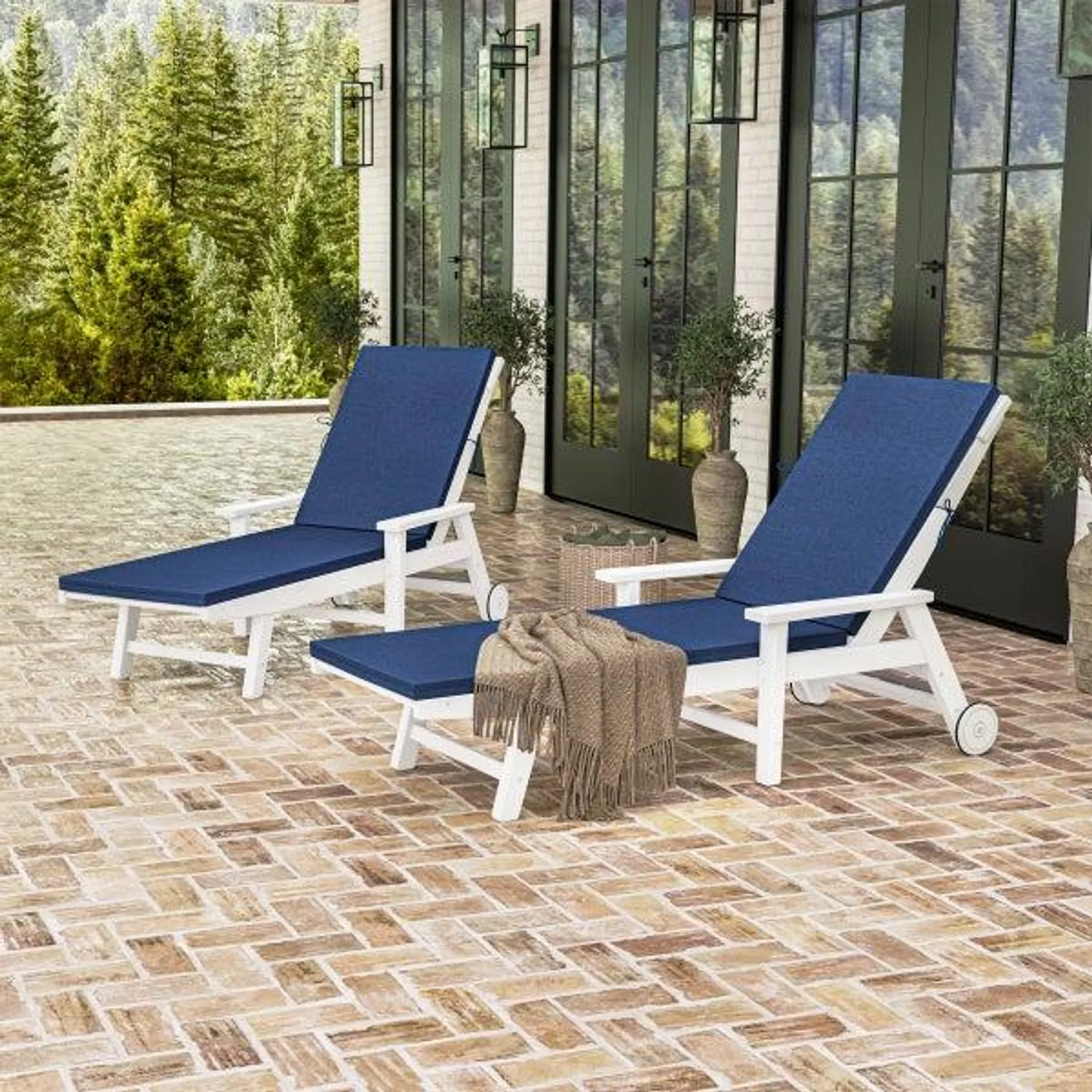 POLYWOOD Prescott Chaise Lounge, 2-pack